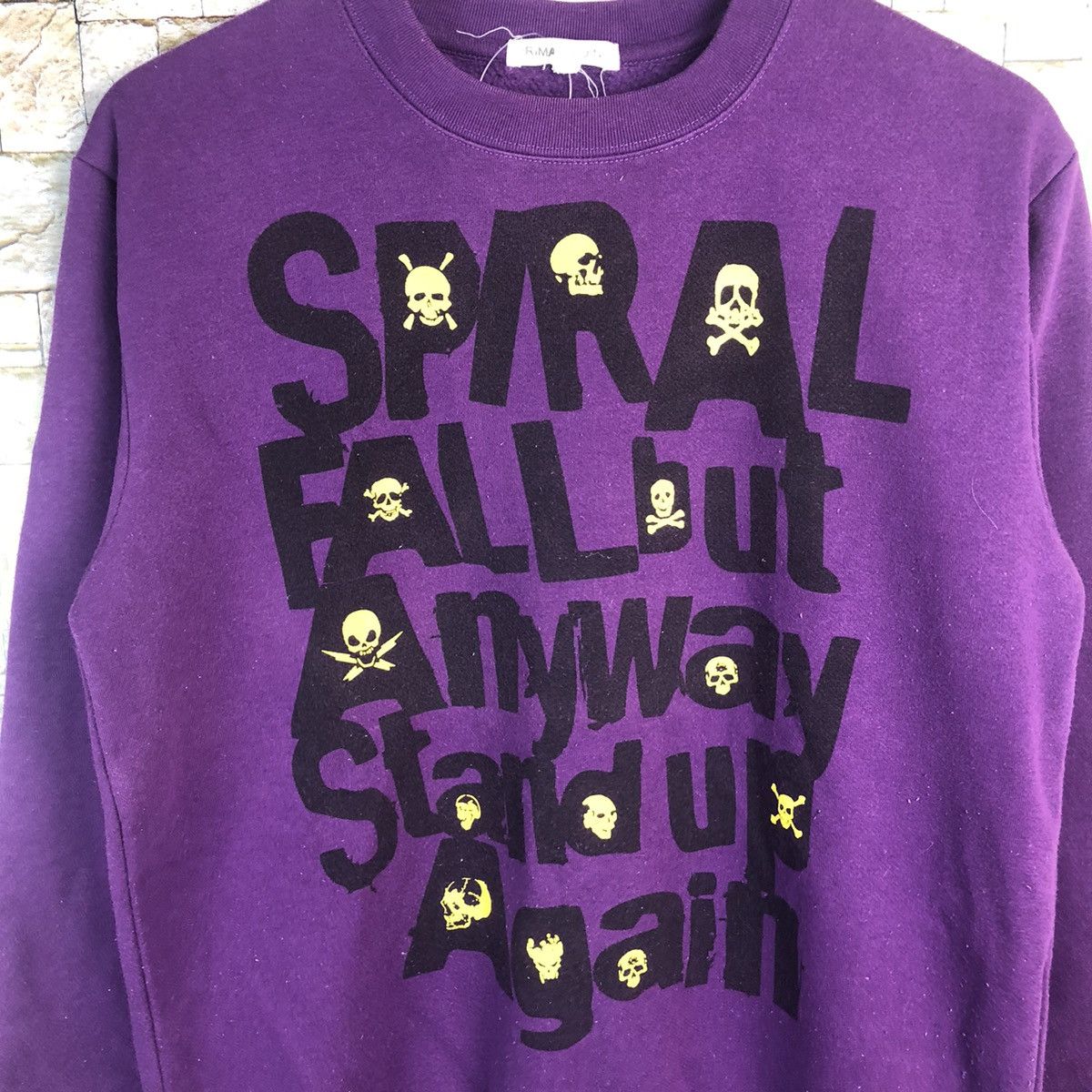Japanese Brand Primal Point skull Purple Sweatshirt #A182 Size US M / EU 48-50 / 2 - 9 Thumbnail
