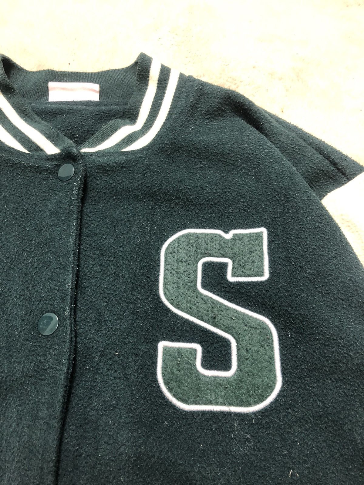 Japanese Brand × Vintage Vintage Sugar Sugar S Patchwork Varsity Jacket Size US S / EU 44-46 / 1 - 5 Thumbnail