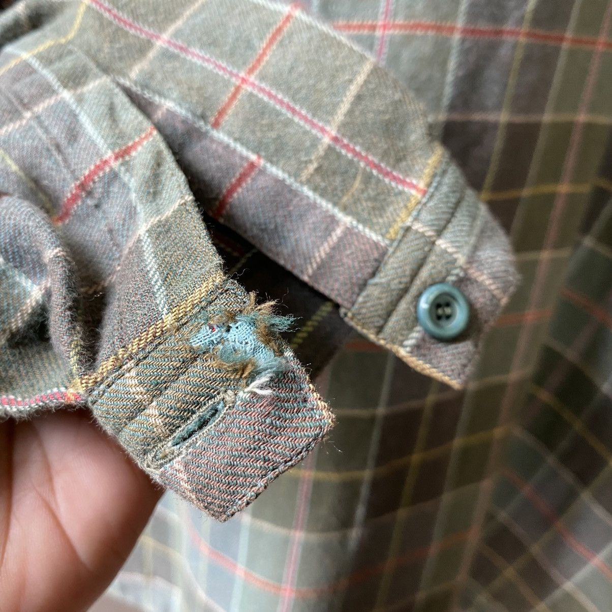 Dior Christian Dior Vintage Green Checkered Long Sleeve Shirt Size M / US 6-8 / IT 42-44 - 10 Thumbnail