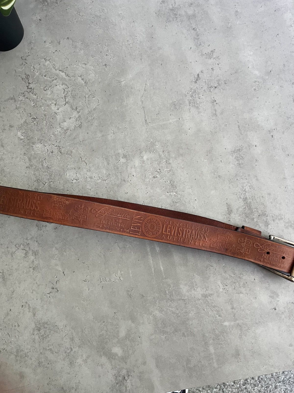 Levi's × Levi's Vintage Clothing Levi’s Leather Belt made in USA size 36/90 Size 36 - 7 Thumbnail