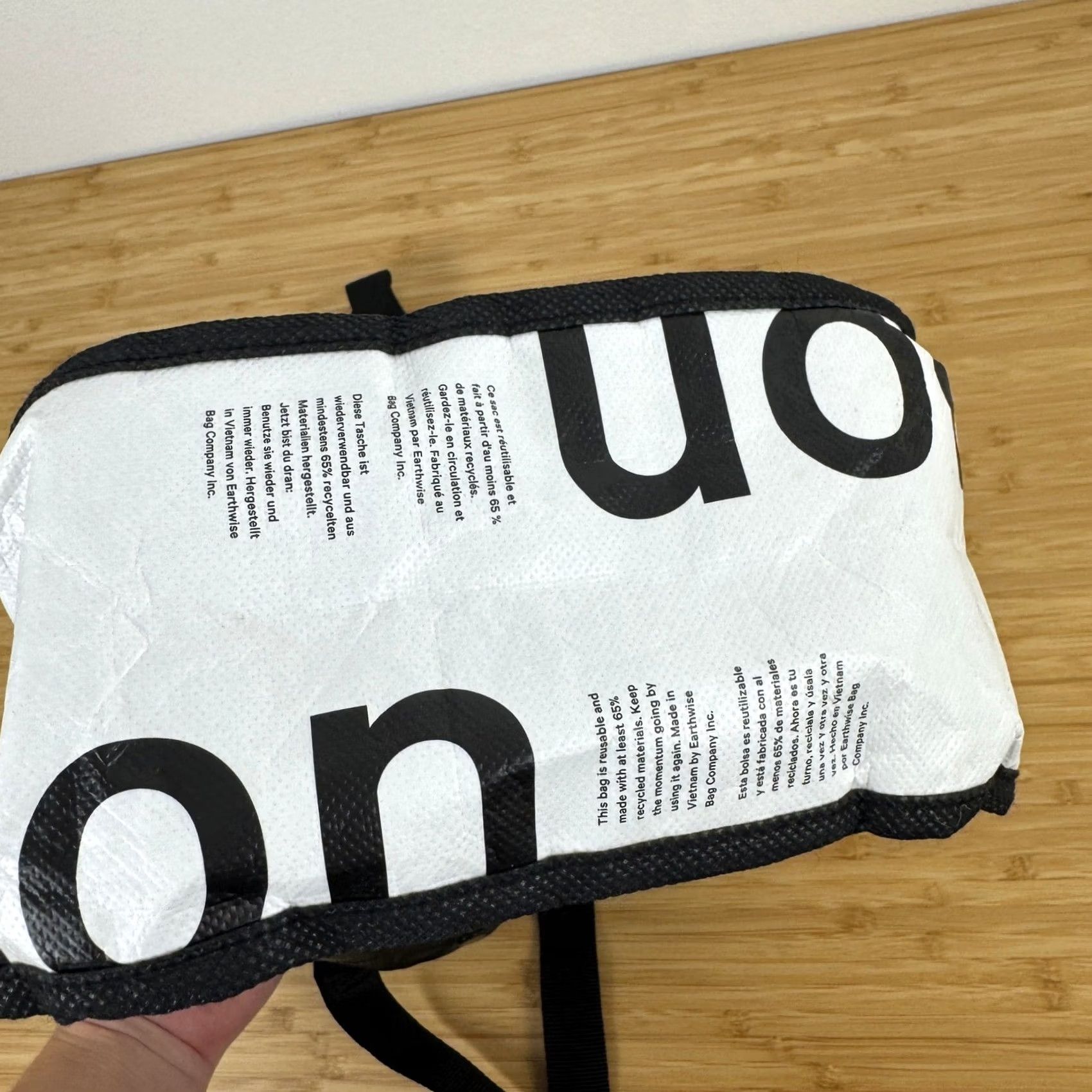 Lululemon Lululemon Tote Bag Black White Small Reusable Shopping Bag Size ONE SIZE - 5 Thumbnail