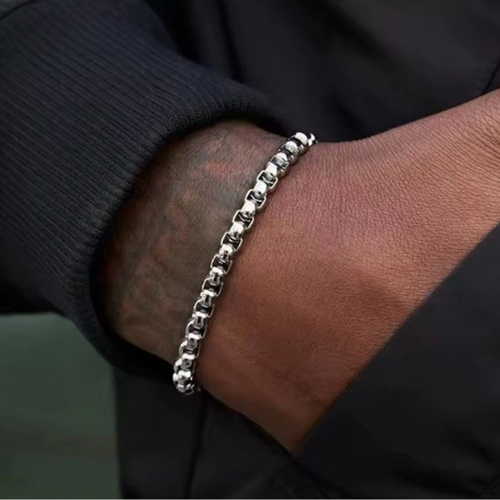Other Stainless Steel 5mm Mens Hip-Hop Bracelet 8.6” Size ONE SIZE - 1 Thumbnail