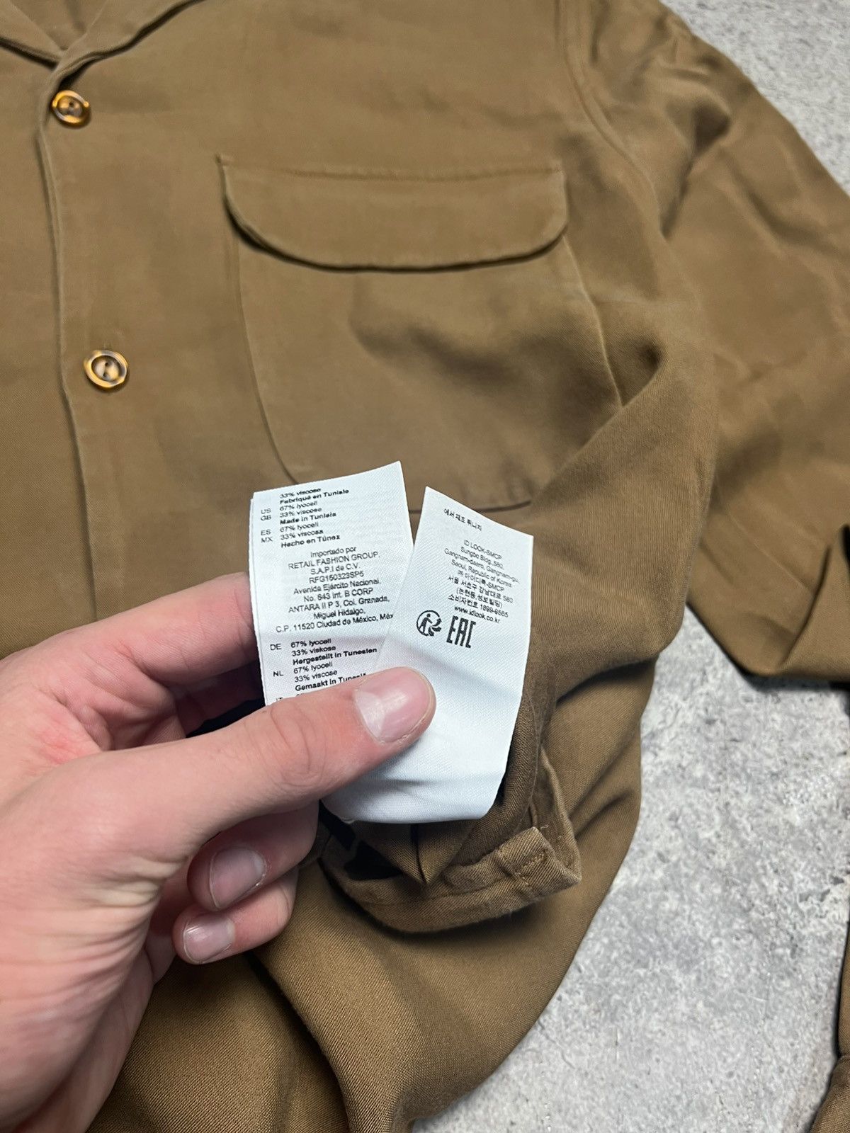 Sandro Sandro Stefano Shirt Camel Size US S / EU 44-46 / 1 - 12 Thumbnail