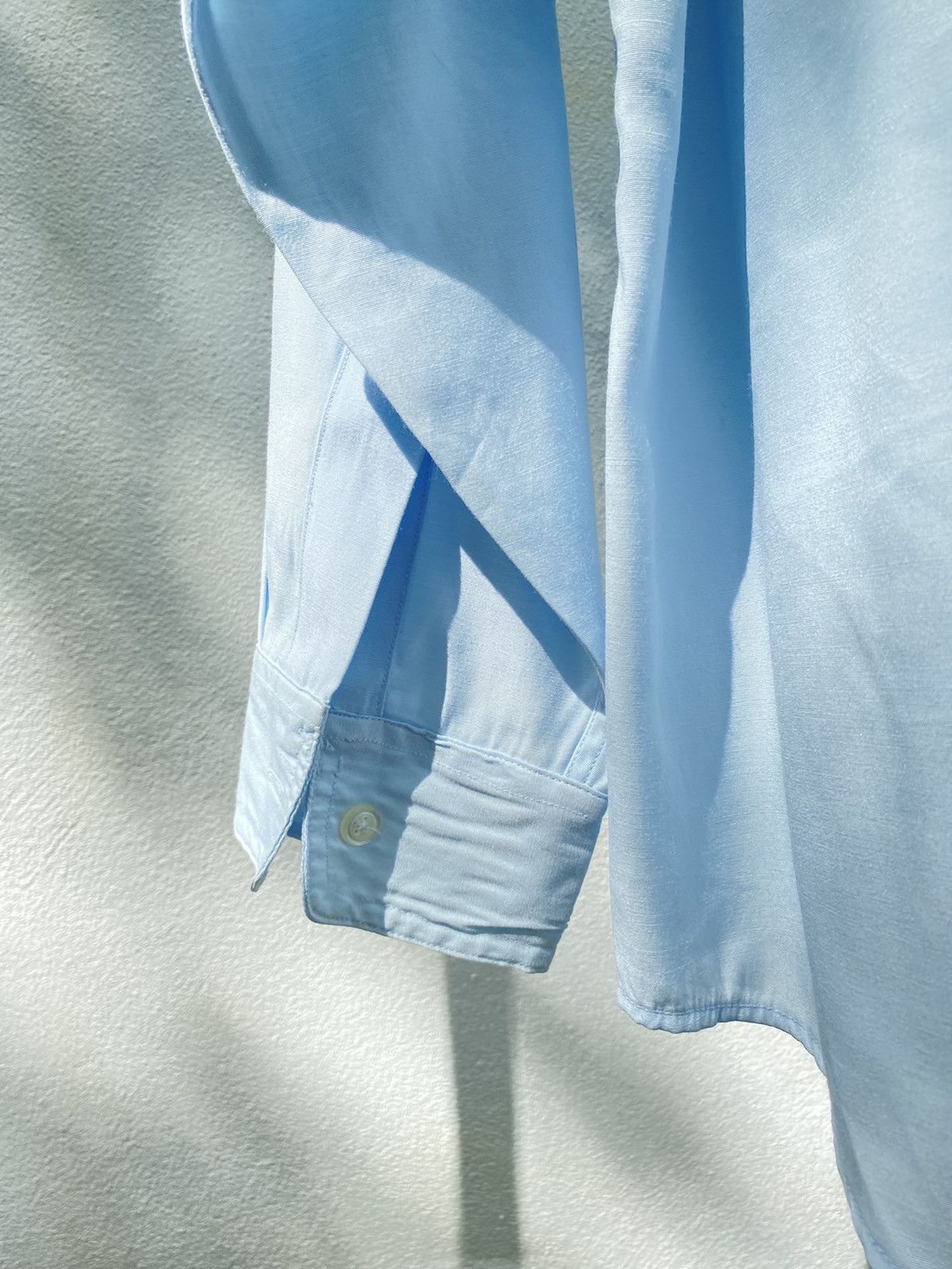 Emporio Armani Emporio Armani Light Blue Long-Sleeve Shirt Size US XS / EU 42 / 0 - 7 Thumbnail