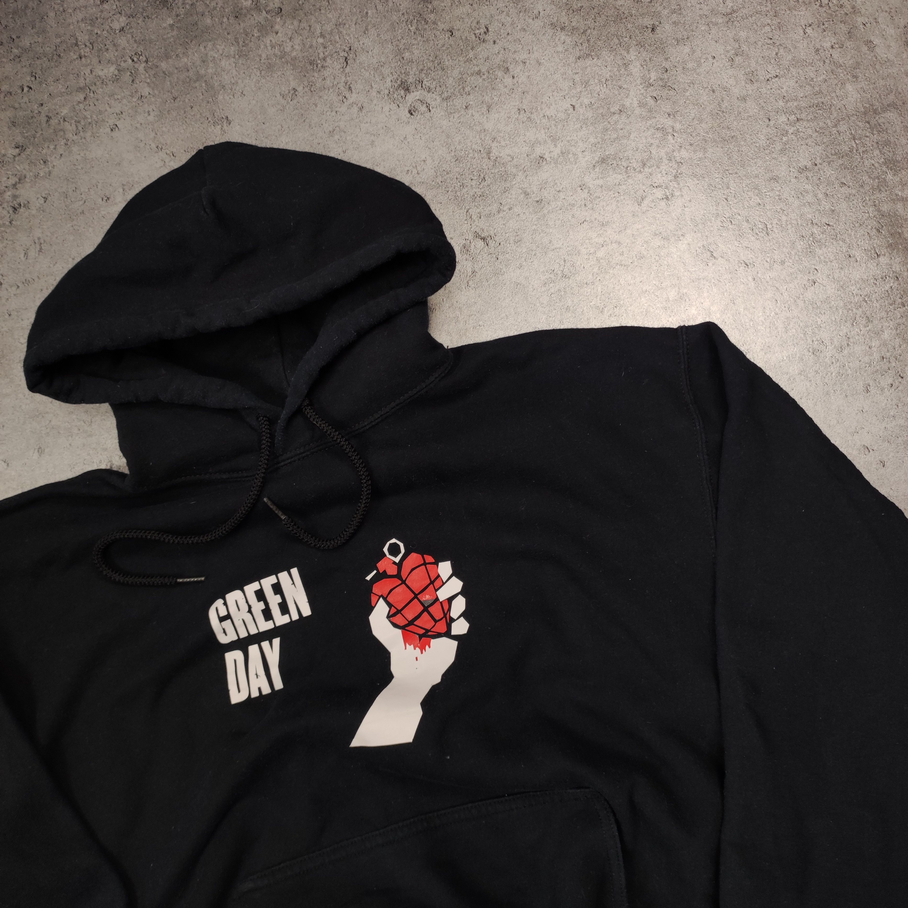 Band Tees × Vintage Vintage RARE 2004 Merch Tour Green Day Black Logo Hoodie Size US M / EU 48-50 / 2 - 4 Thumbnail