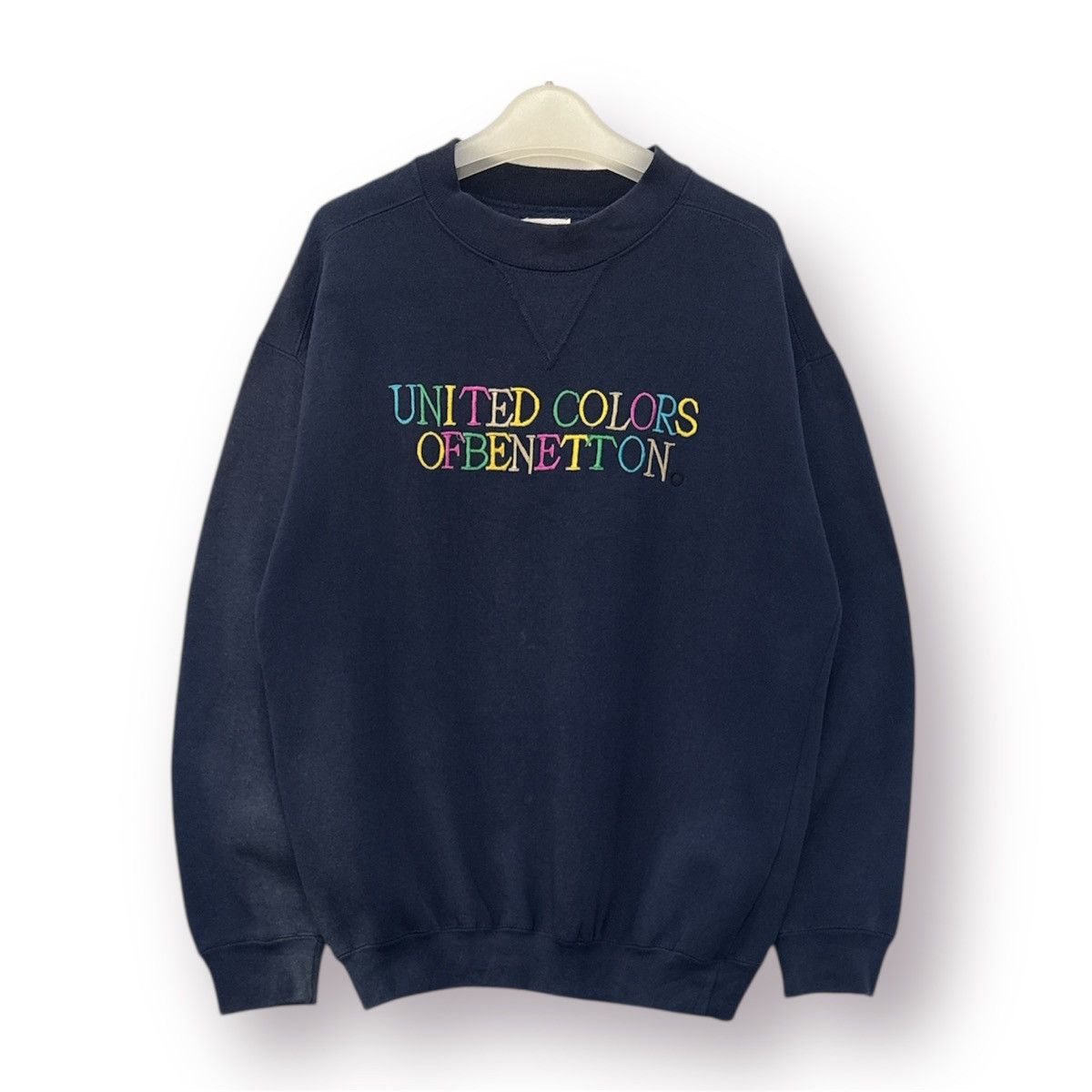 United Colors Of Benetton 🔥 UNITED COLORS OF BENETTON MULTICOLOR EMBROIDED SWEATSHIRT Size US M / EU 48-50 / 2 - 1 Thumbnail
