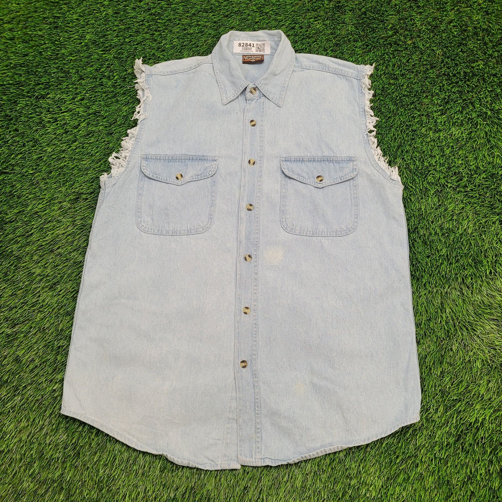 Vintage VTG 2003 Americade Lake George NY Cutoff Denim Shirt M Size US M / EU 48-50 / 2 - 5 Thumbnail