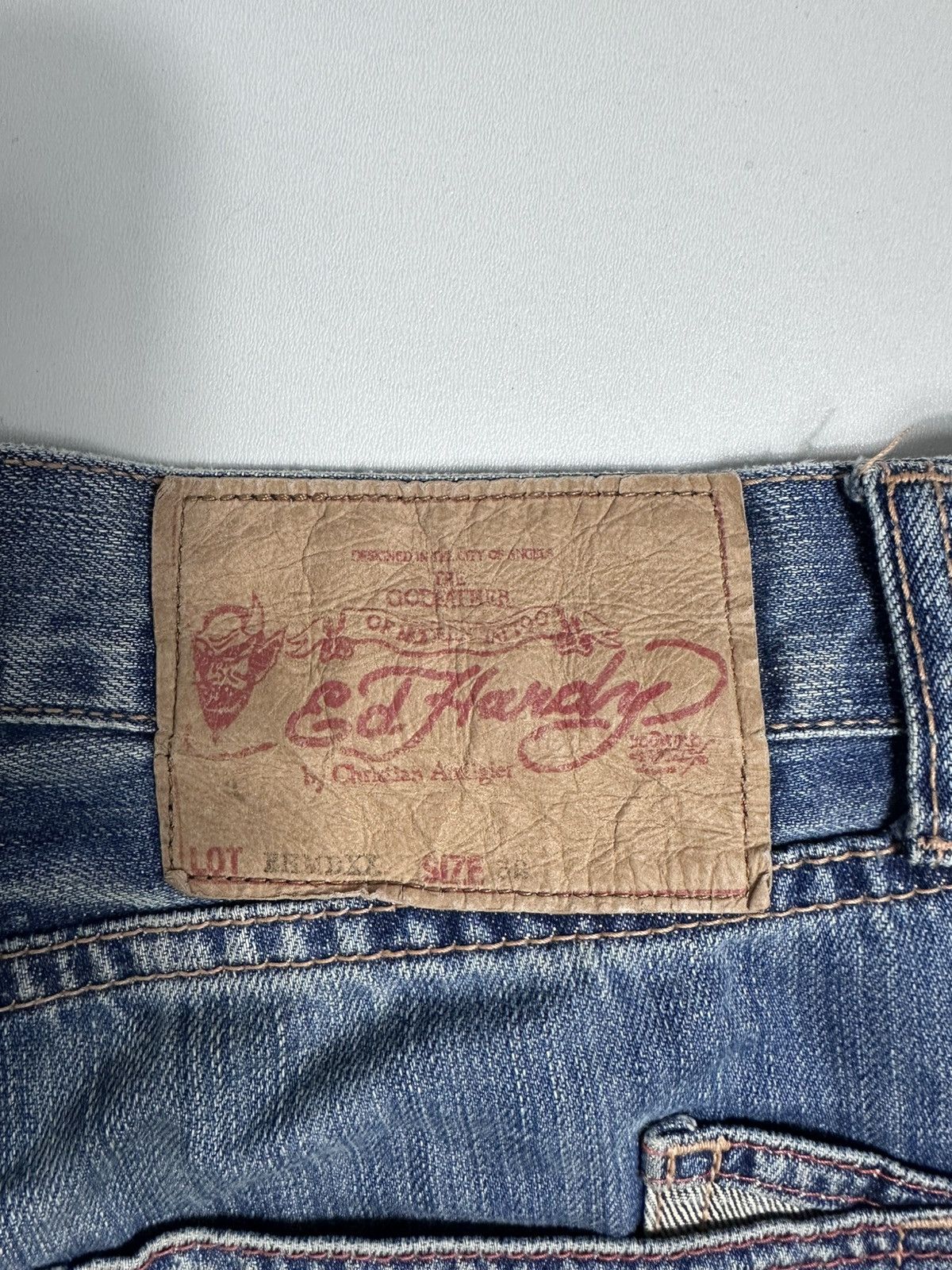Christian Audigier × Ed Hardy × Vintage Vintage Ed Hardy Embroidered Jeans Size US 32 / EU 48 - 3 Thumbnail