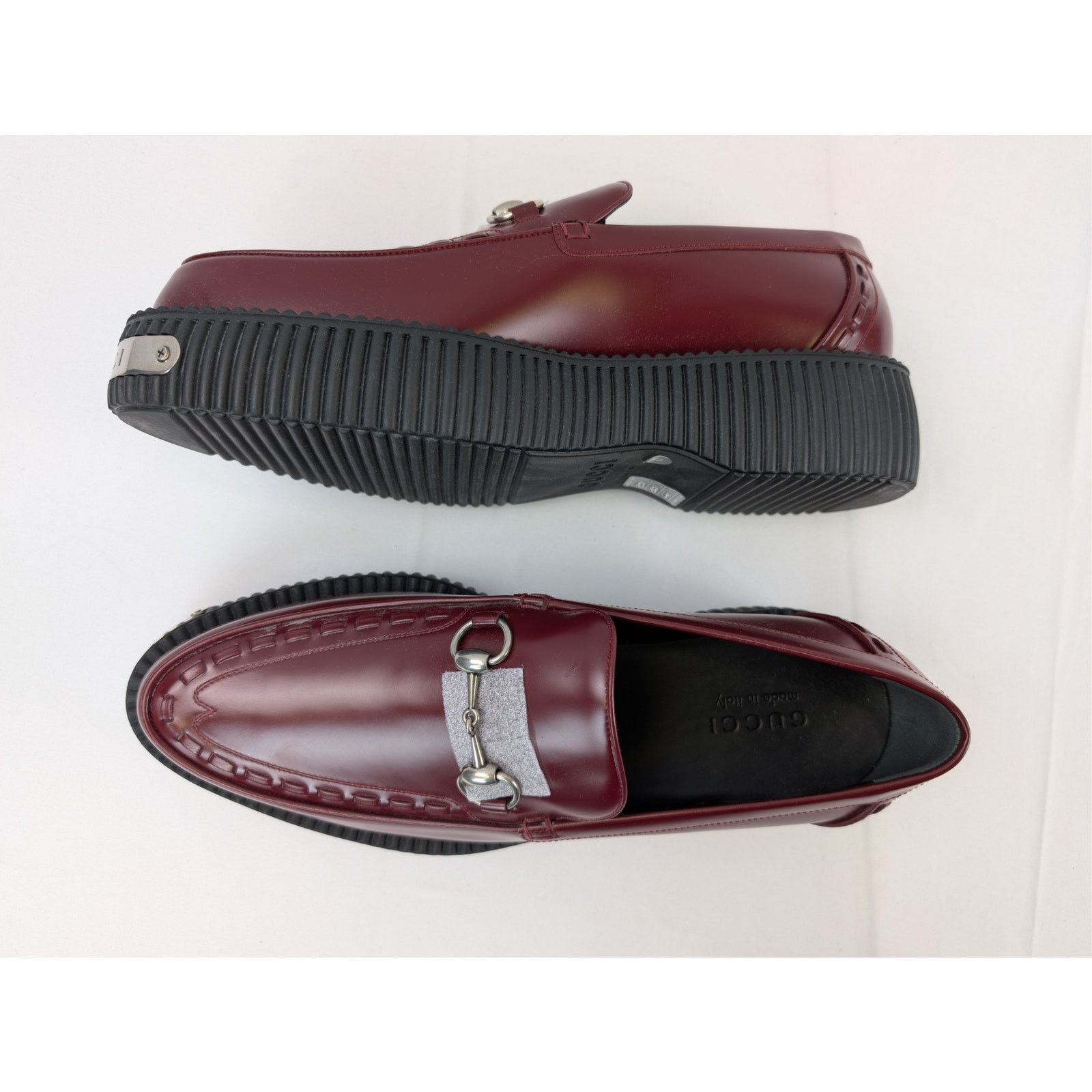 o1rshd1 Horsebit Creeper Loafer in Rosso Ancora Red leather