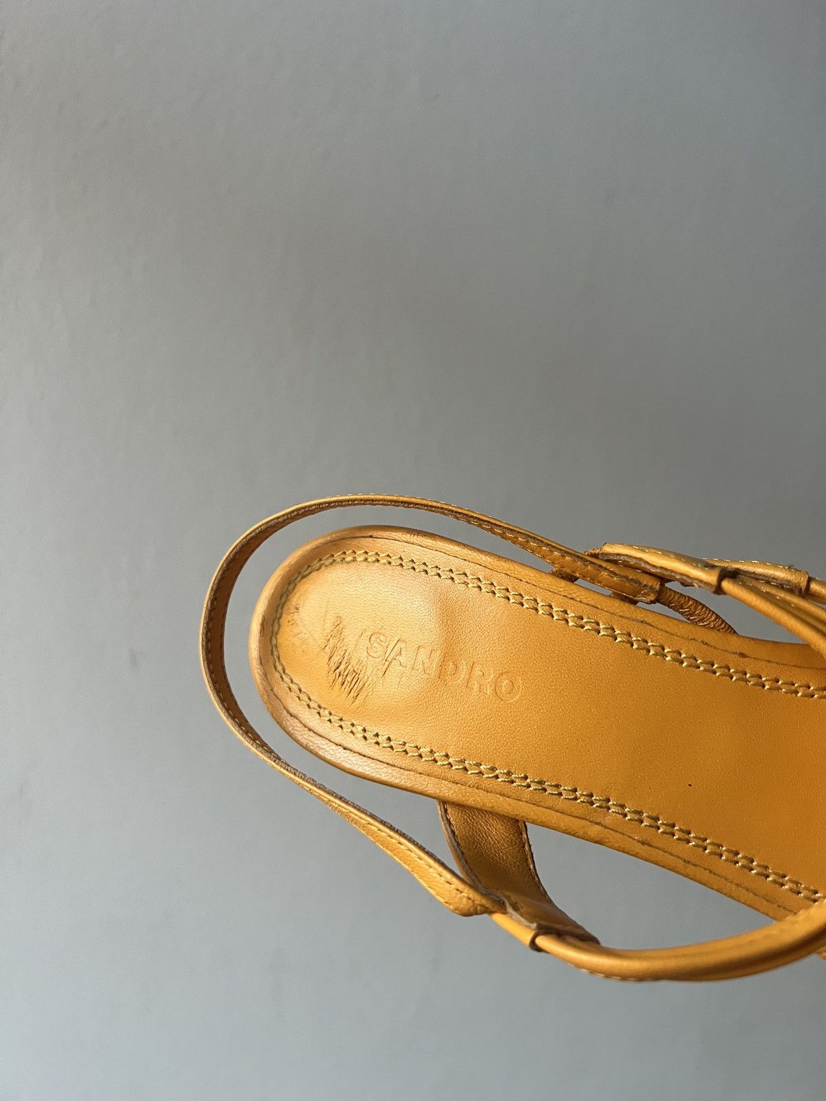 Sandro Sandro Paris Faye Yellow Open Heels Size US 8 / IT 38 - 13 Thumbnail