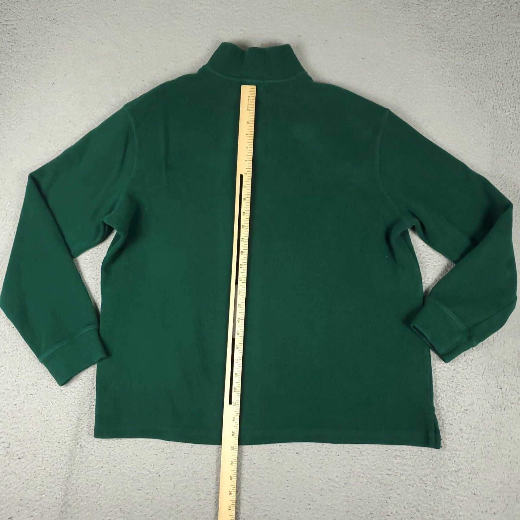 Ralph Lauren Ralph Lauren Sweater Mens XL Green Pullover 1/4 Zip Logo Solid Knit Size US XL / EU 56 / 4 - 4 Thumbnail