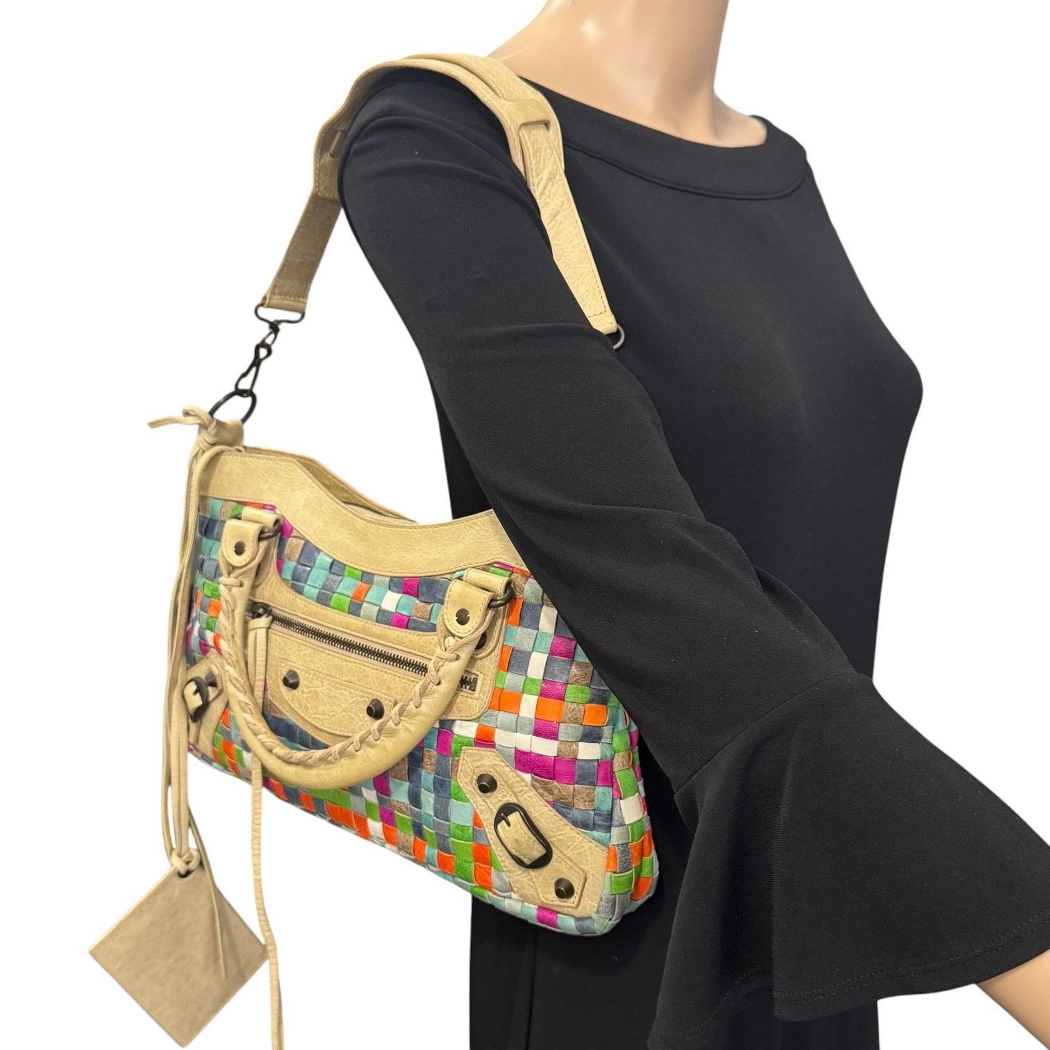 Bottega Veneta Balenciaga Multicolor Woven City Bag Size ONE SIZE - 3 Thumbnail
