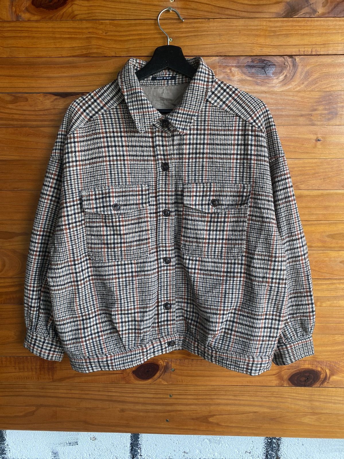Japanese Brand Vintage One Way Plaid Overshirt Jacket Retro Casual Checker Size US M / EU 48-50 / 2 - 3 Thumbnail