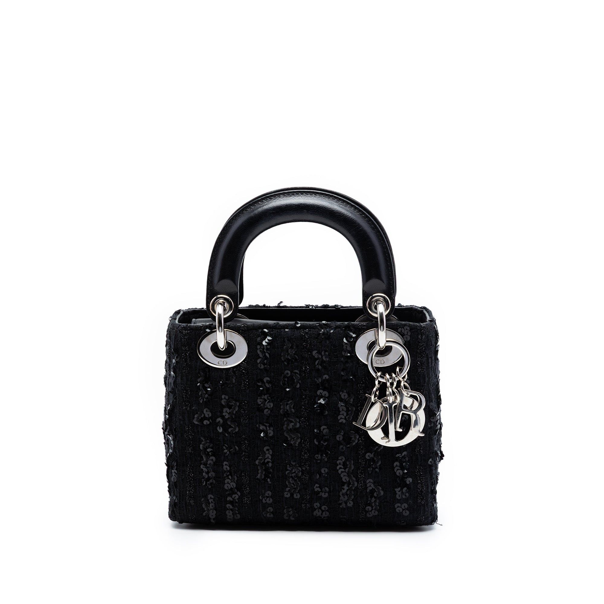 Dior Mini Tweed and Sequin Embellished Lady Dior Size ONE SIZE - 1 Thumbnail