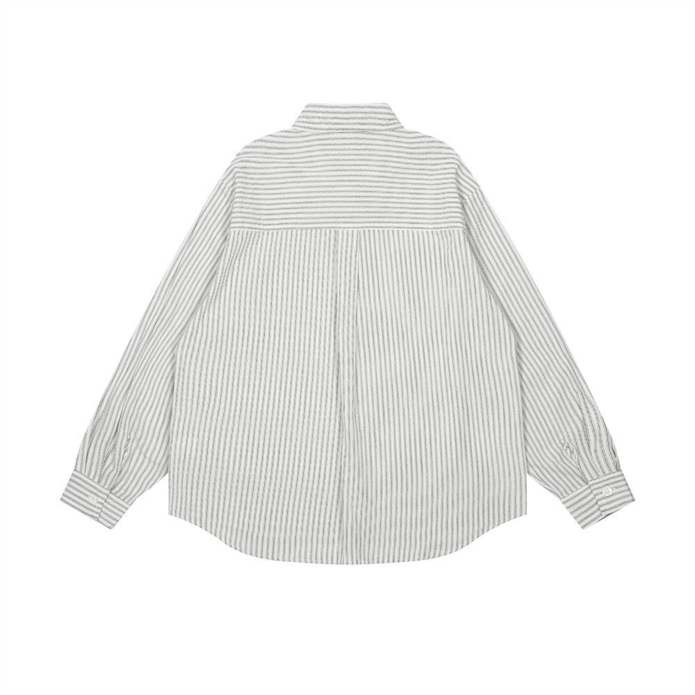 Japanese Brand × Vintage Japanese retro loose casual lapel vertical striped shirt Size US M / EU 48-50 / 2 - 2 Thumbnail