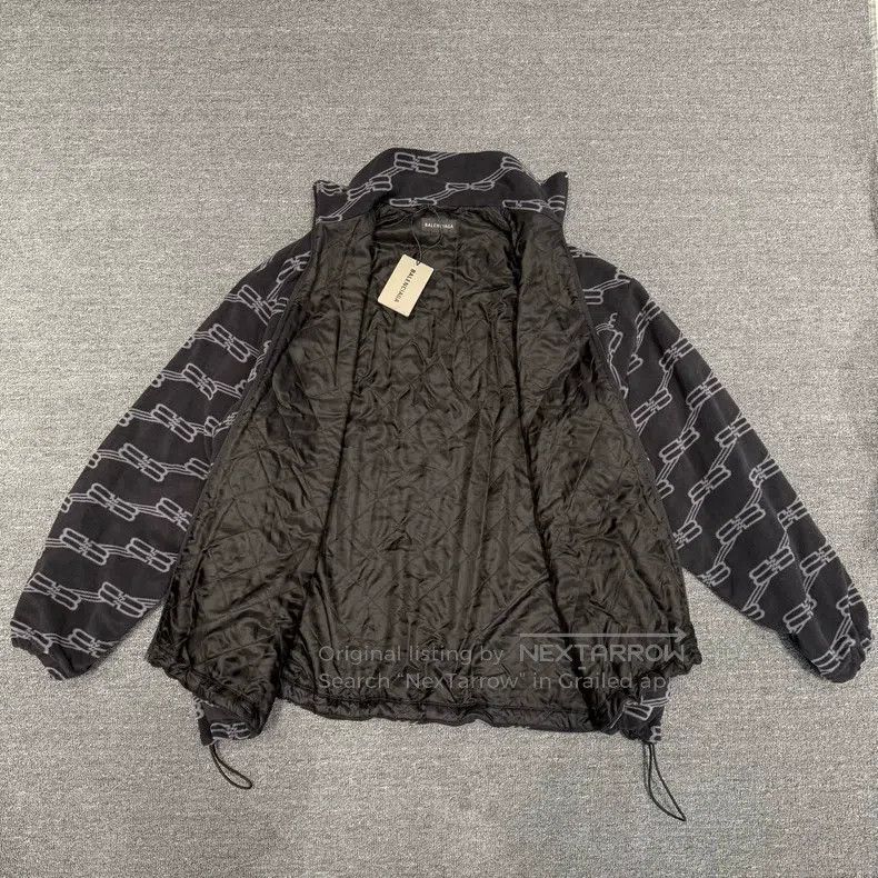 Balenciaga Balenciaga Black Lockdown Printed Fleece Jacket Size US S / EU 44-46 / 1 - 4 Thumbnail