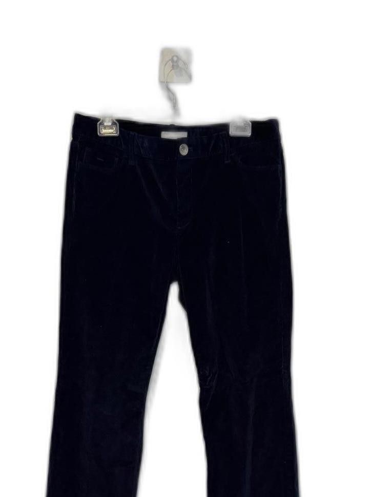 Banana Republic Banana Republic Women's Navy Blue Velvet Pants - Size 30 Size 30" / US 8 / IT 44 - 2 Thumbnail