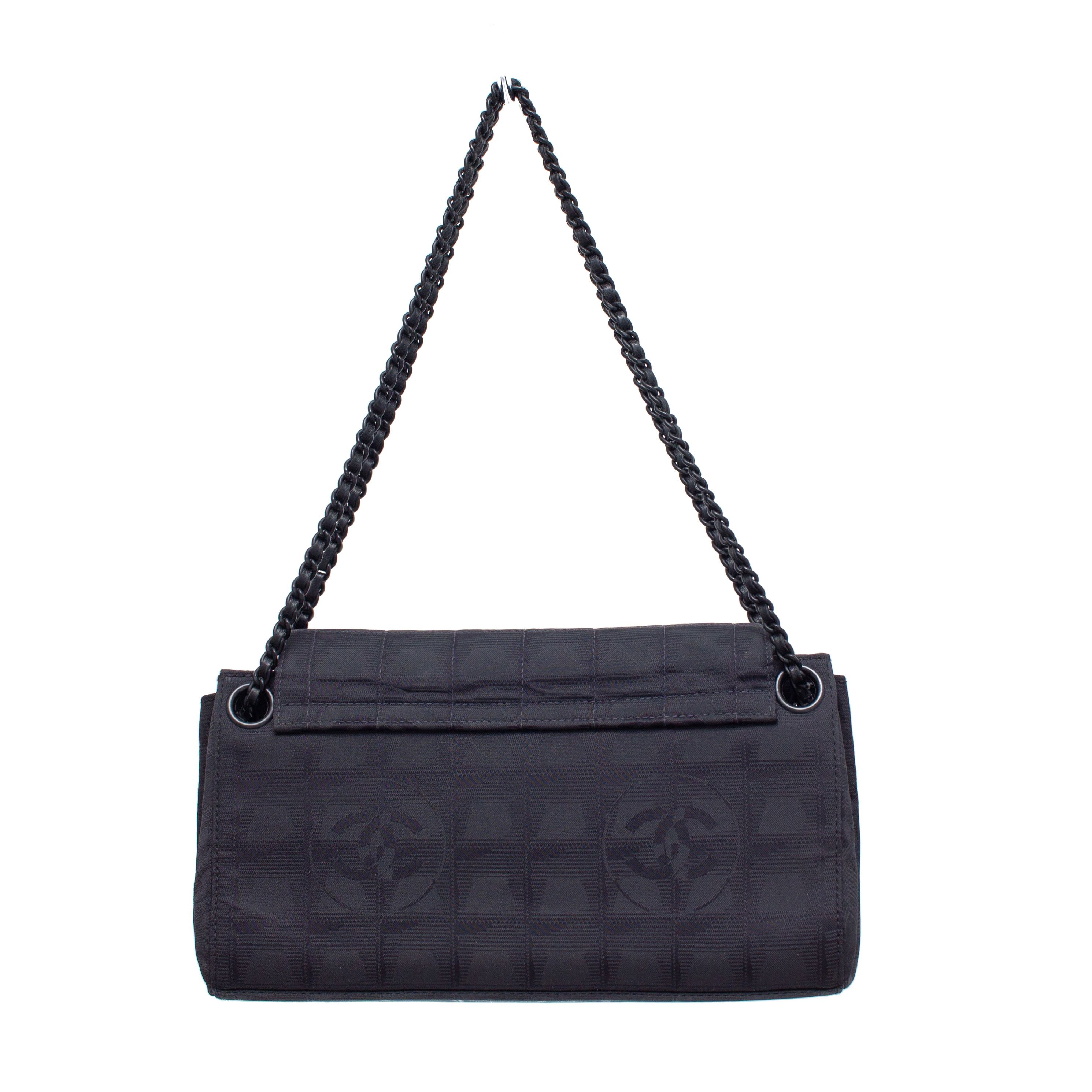 Chanel × Vintage 5k$ VTG Chanel Travel Ligne Accordion Flap Bag CC Monogram Size ONE SIZE - 4 Thumbnail