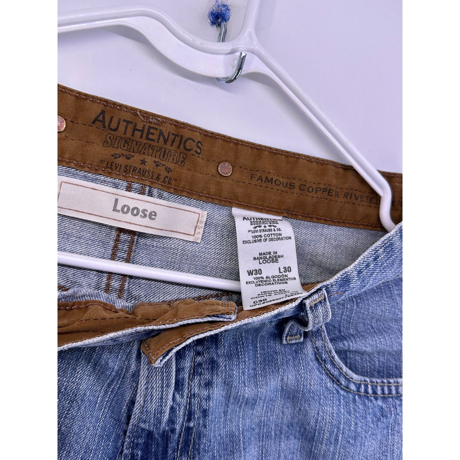 Levi's Blue Levi Strauss Authentic Signature Copper Reveted Size 30 Size US 30 / EU 46 - 5 Thumbnail