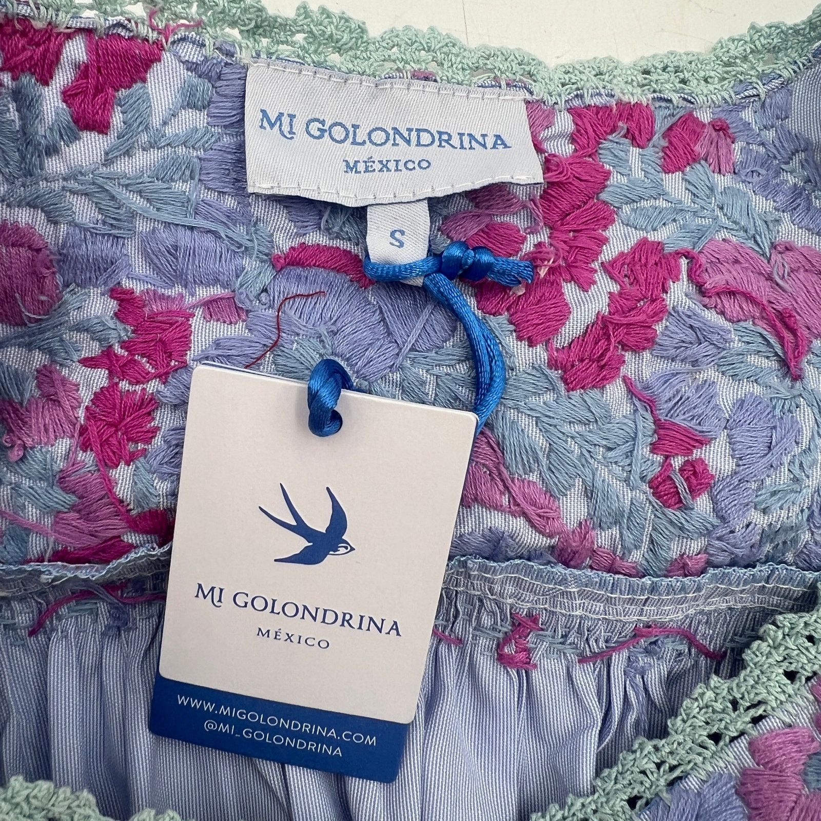 Other Mi Golondrina Soledad Blouse Blue Size S / US 4 / IT 40 - 3 Thumbnail