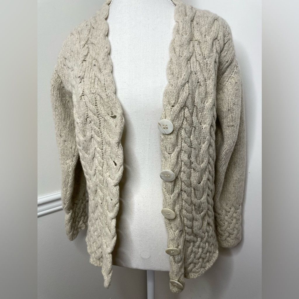 Other IrelandsEye Wool Cashmere Horseshoe Cable Cardigan M Size M / US 6-8 / IT 42-44 - 13 Thumbnail