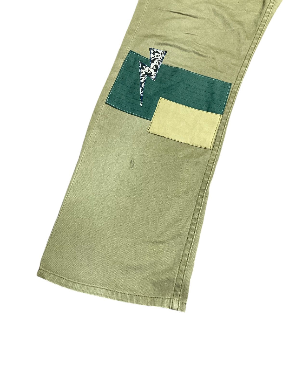Kapital Reworked Blue Way Khaki Patchwork Pants Size US 32 / EU 48 - 8 Thumbnail