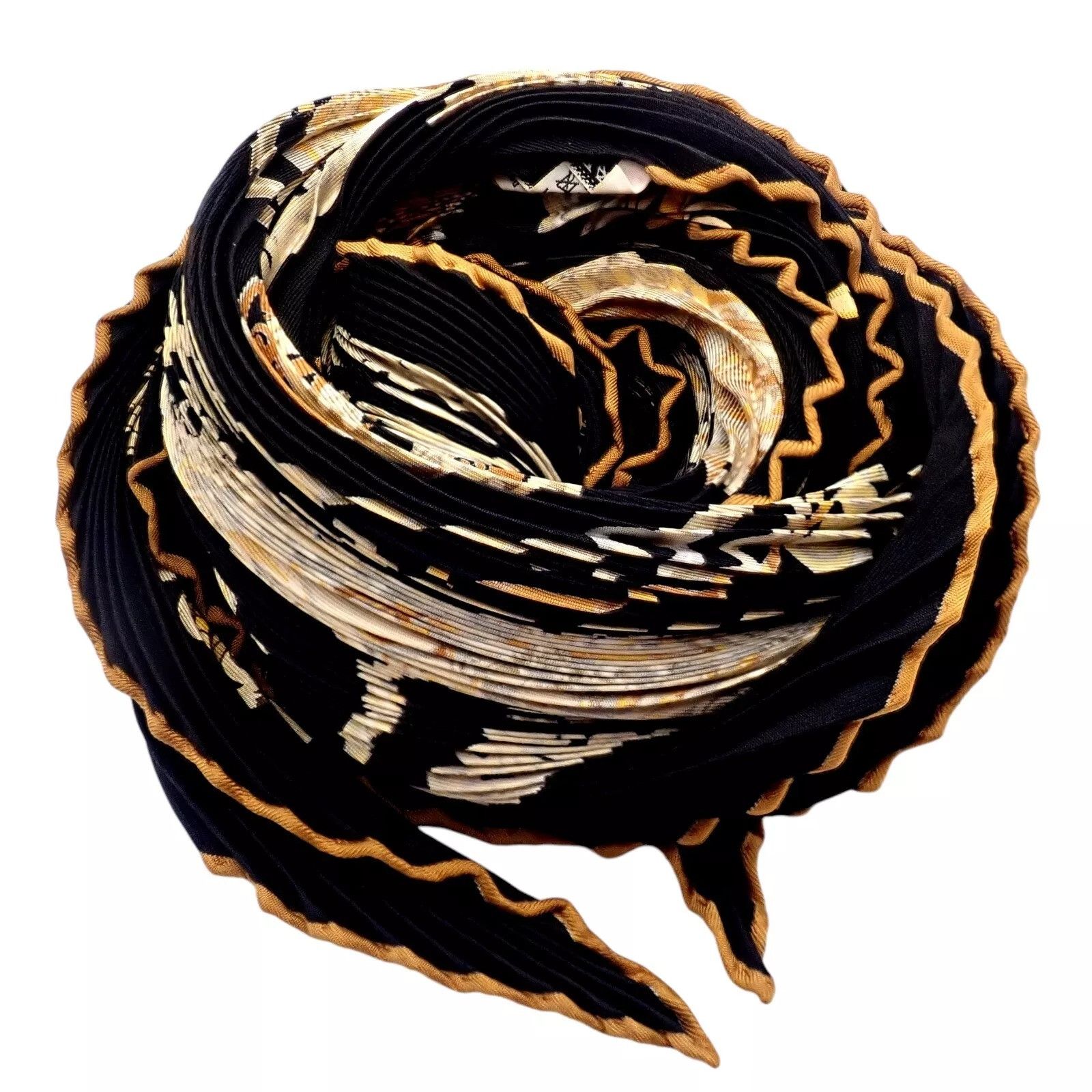 Hermes Hermes Vintage Horses Silk Carre 140 Pleated Scarf Size ONE SIZE - 1 Thumbnail