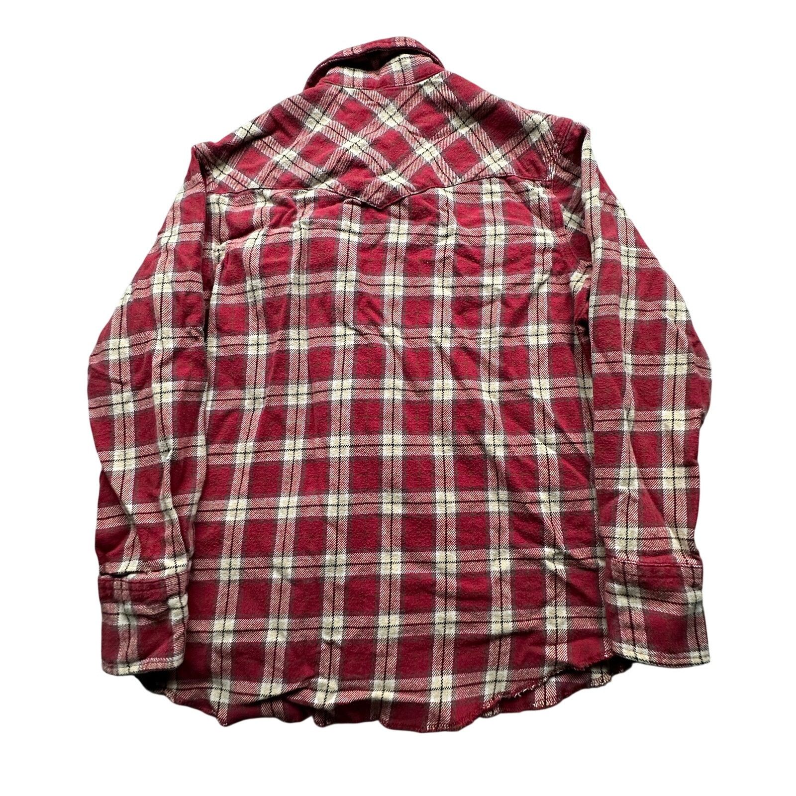 Wrangler Wrangler Flannel Red Plaid Pearl Snap Shirt Mens Medium Size US M / EU 48-50 / 2 - 2 Thumbnail