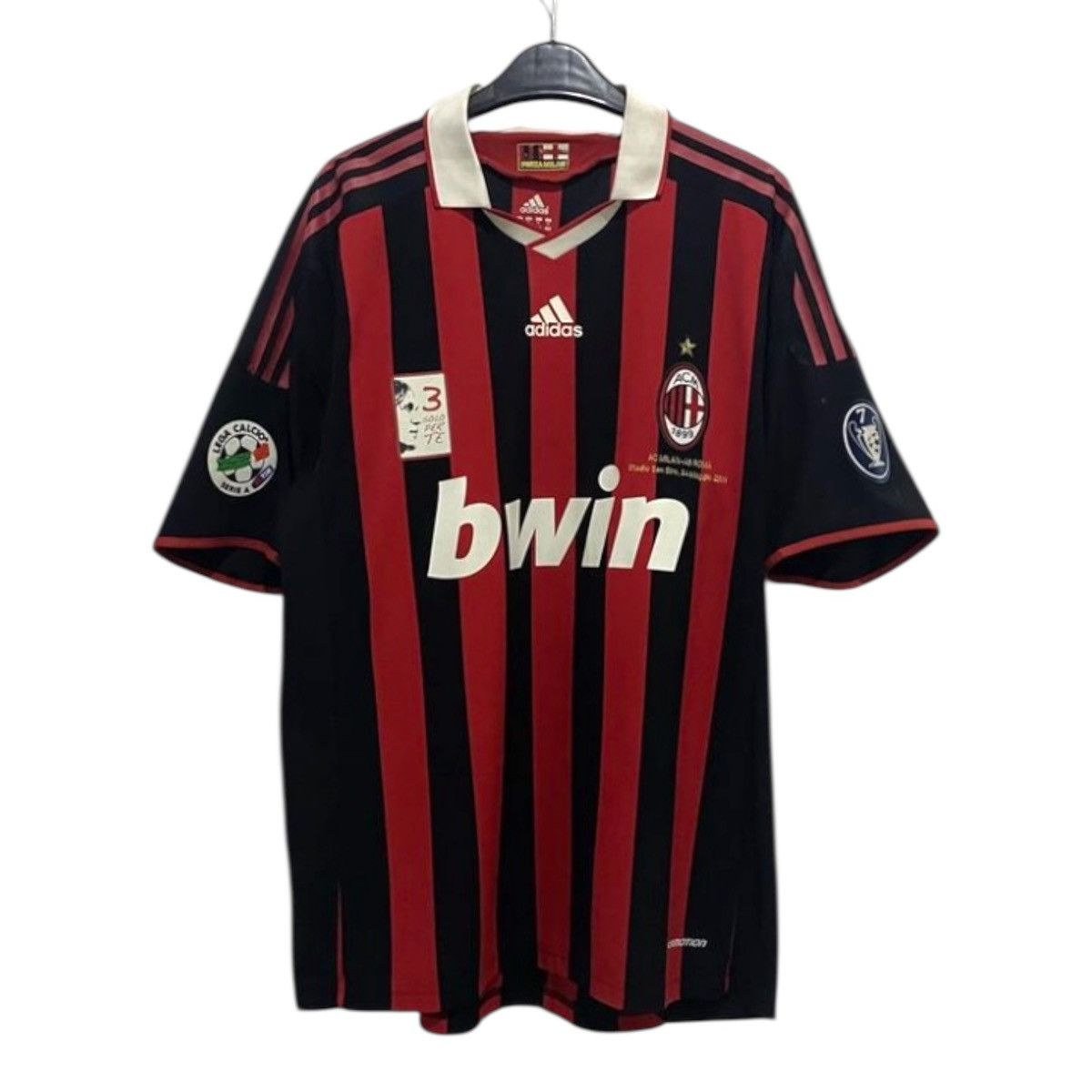Adidas Maldini Sign In AC Milan 2009 Player Issue Soccer Jersey Size US XL / EU 56 / 4 - 3 Thumbnail