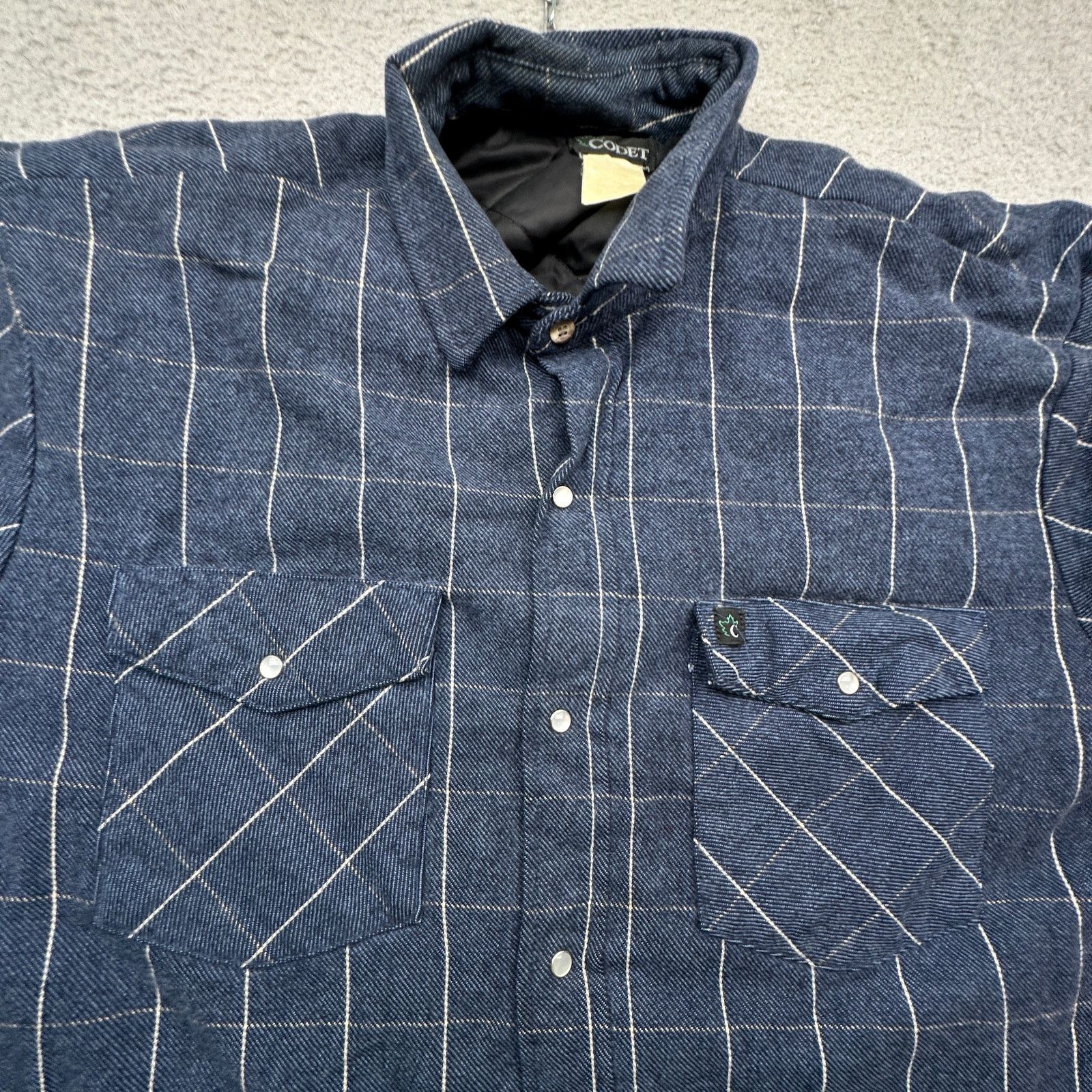 Other Vintage Codet Flannel Pearl Snap Plaid Quilt Lined Shirt XL Size US XL / EU 56 / 4 - 8 Thumbnail