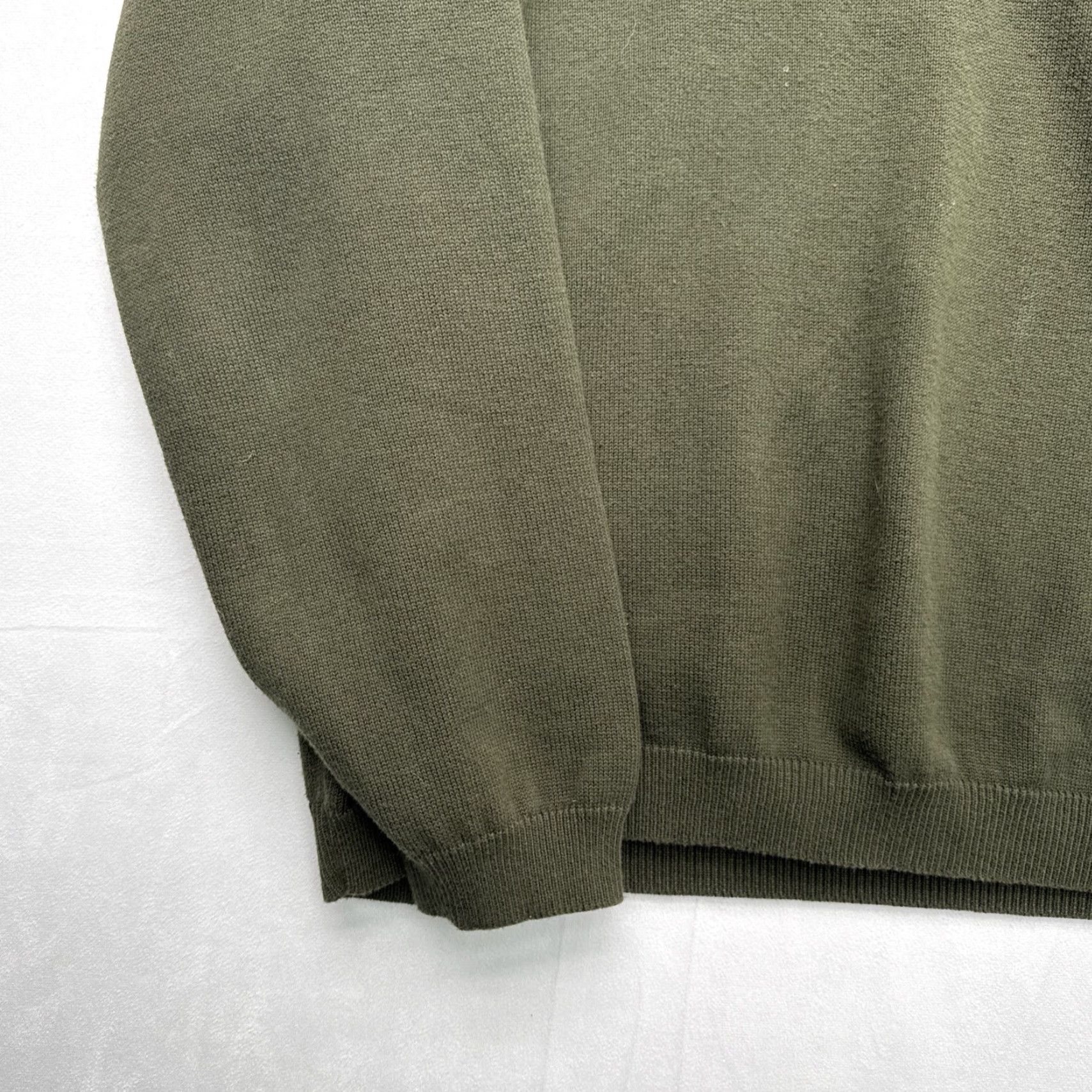 Eddie Bauer Eddie Bauer Mens LT Large Tall V Neck Cotton Nylon Stretch Sweater Olive Green Size US L / EU 52-54 / 3 - 6 Thumbnail