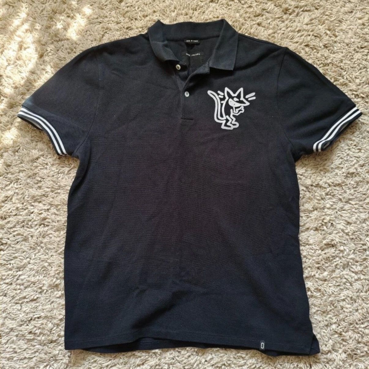 Marc Jacobs “Sticky Rat” Polo Shirt Black Men’s Large