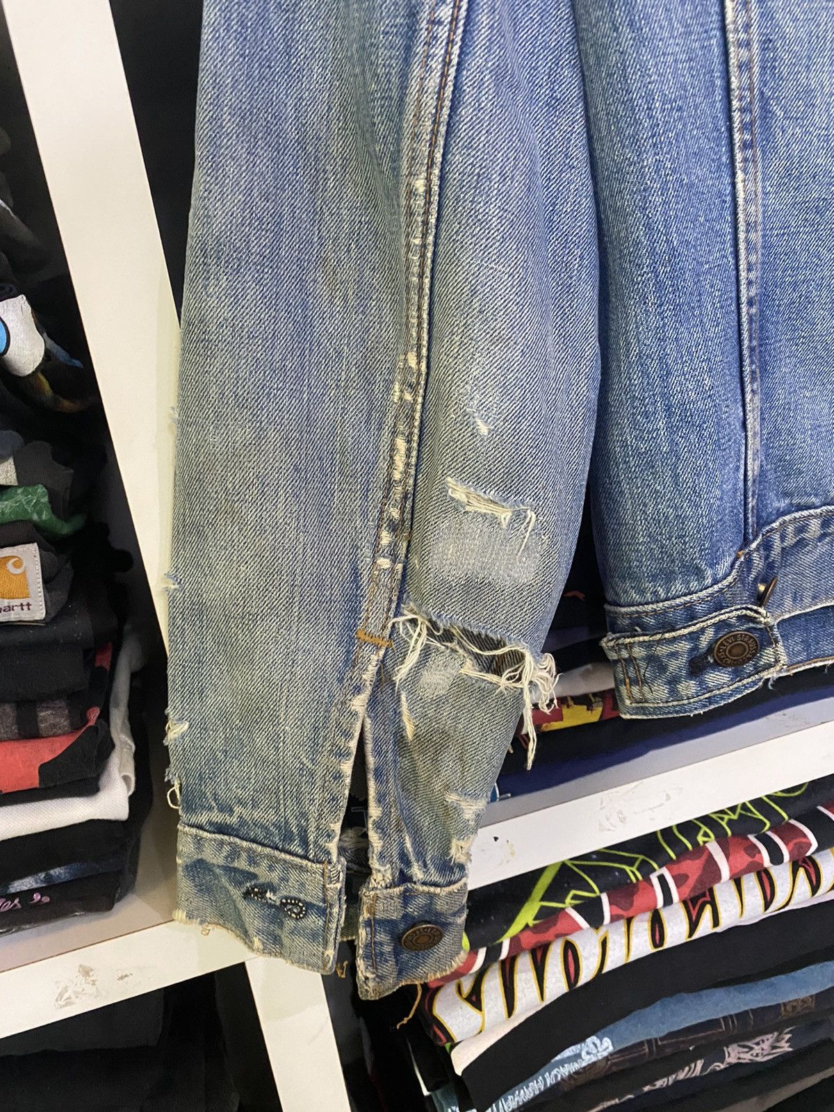 Levi's Vintage 90’s Levis Damaged Jacket Size US XS / EU 42 / 0 - 12 Thumbnail