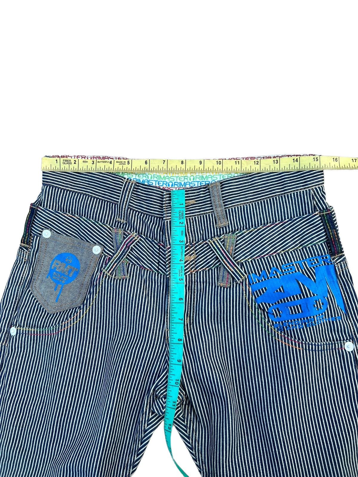 Vintage Rimaster Hickory Striped Double Waist Denim Pant Size US 31 - 3 Thumbnail