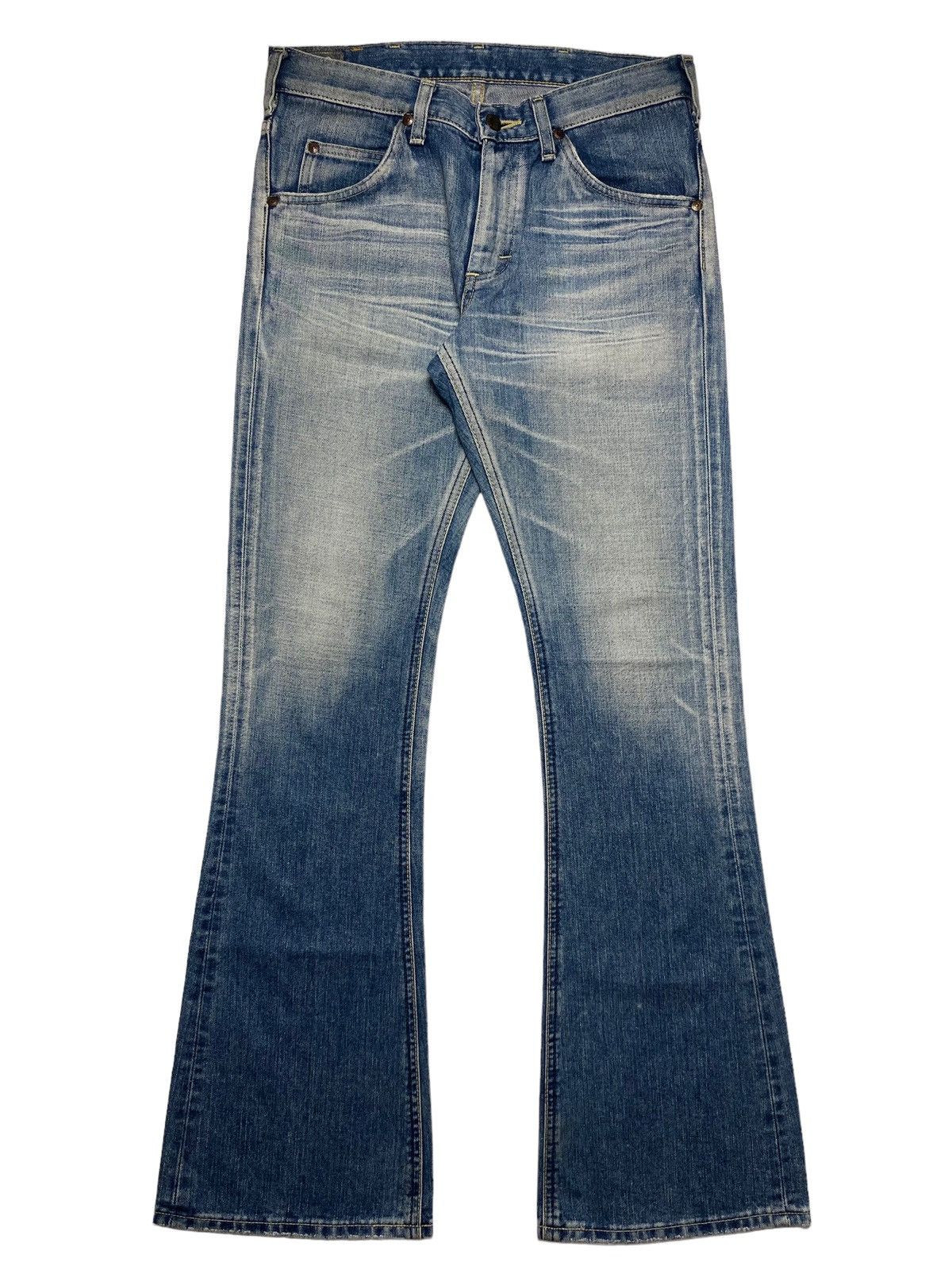 If Six Was Nine 1990s Lee Riders - Washed Flared Cowboy Denim Size US 29 - 1 Thumbnail