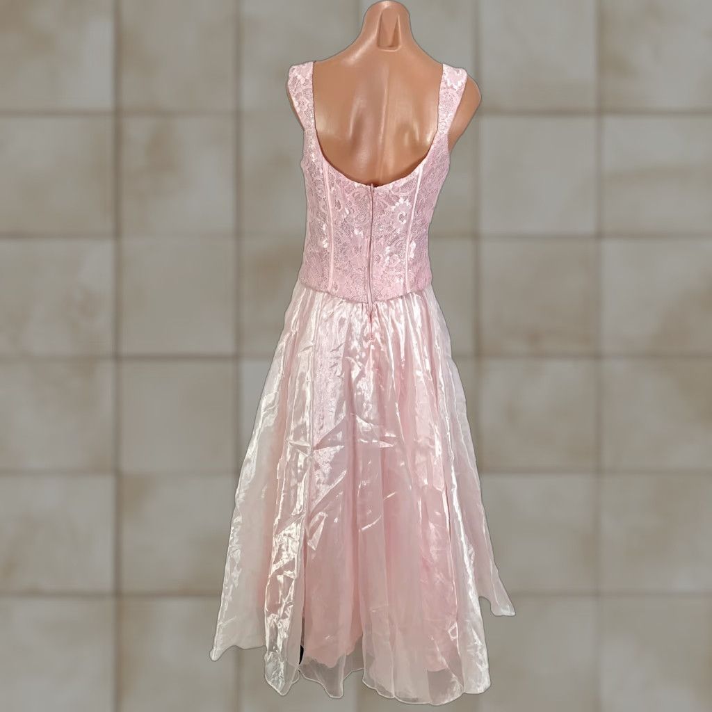 Speedo Vintage Aspeed Pink Lace Prom Dress Maxi Ball Gown Corset 90’s Y2K Grunge Large, Women’s