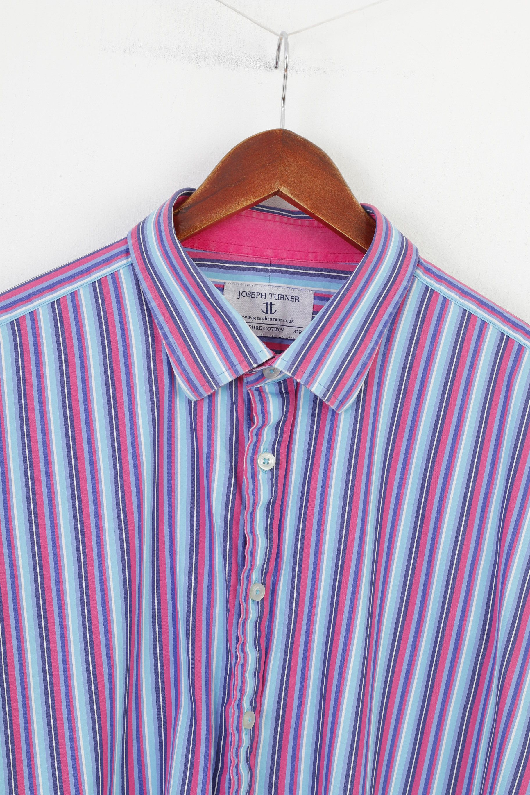 Joseph Joseph Turner Men 37R Casual Shirt Cotton Striped 10229 Size 36R - 2 Thumbnail