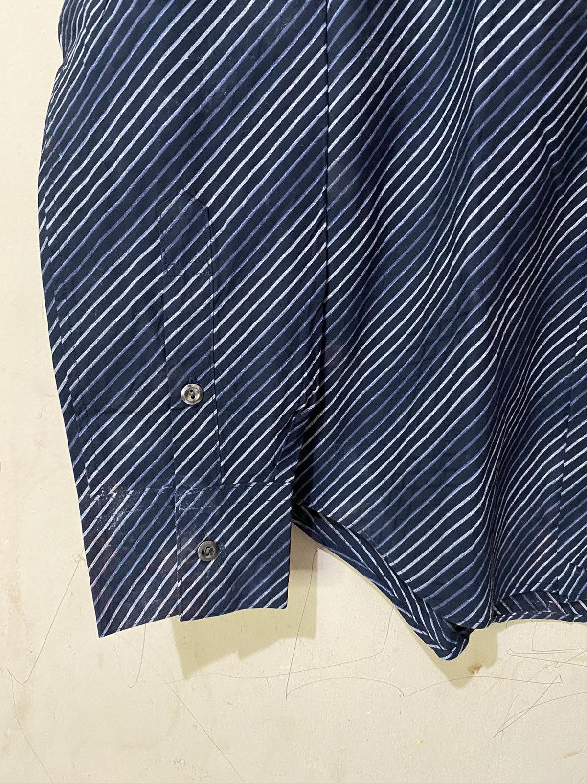 Le Grande Bleu (L.G.B.) Schlussel Japan Zig Zag Rainbow Button Shirt Size US M / EU 48-50 / 2 - 5 Thumbnail