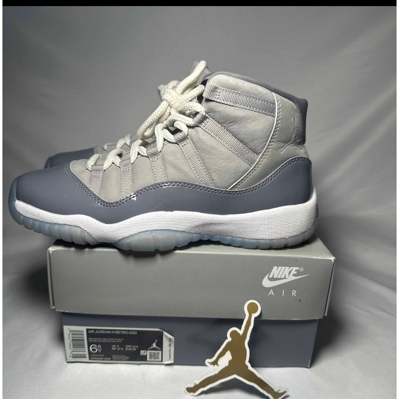 Jordan Brand × Nike Size 6.5 - Air Jordan 11 Retro GS Cool Grey 2021 Men's Shoes Size US 6.5 / EU 39-40 - 8 Thumbnail