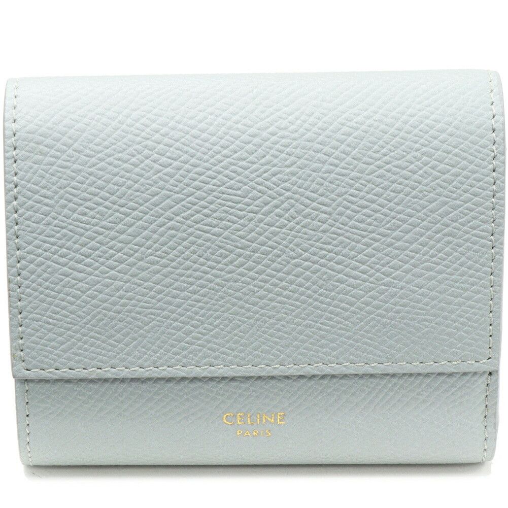 Celine Celine Celine Small Tri-fold Wallet Grained Calfskin Wallet Leather Short Wallet 10B573BEL DUTY FREE for USA Size ONE SIZE - 1 Thumbnail