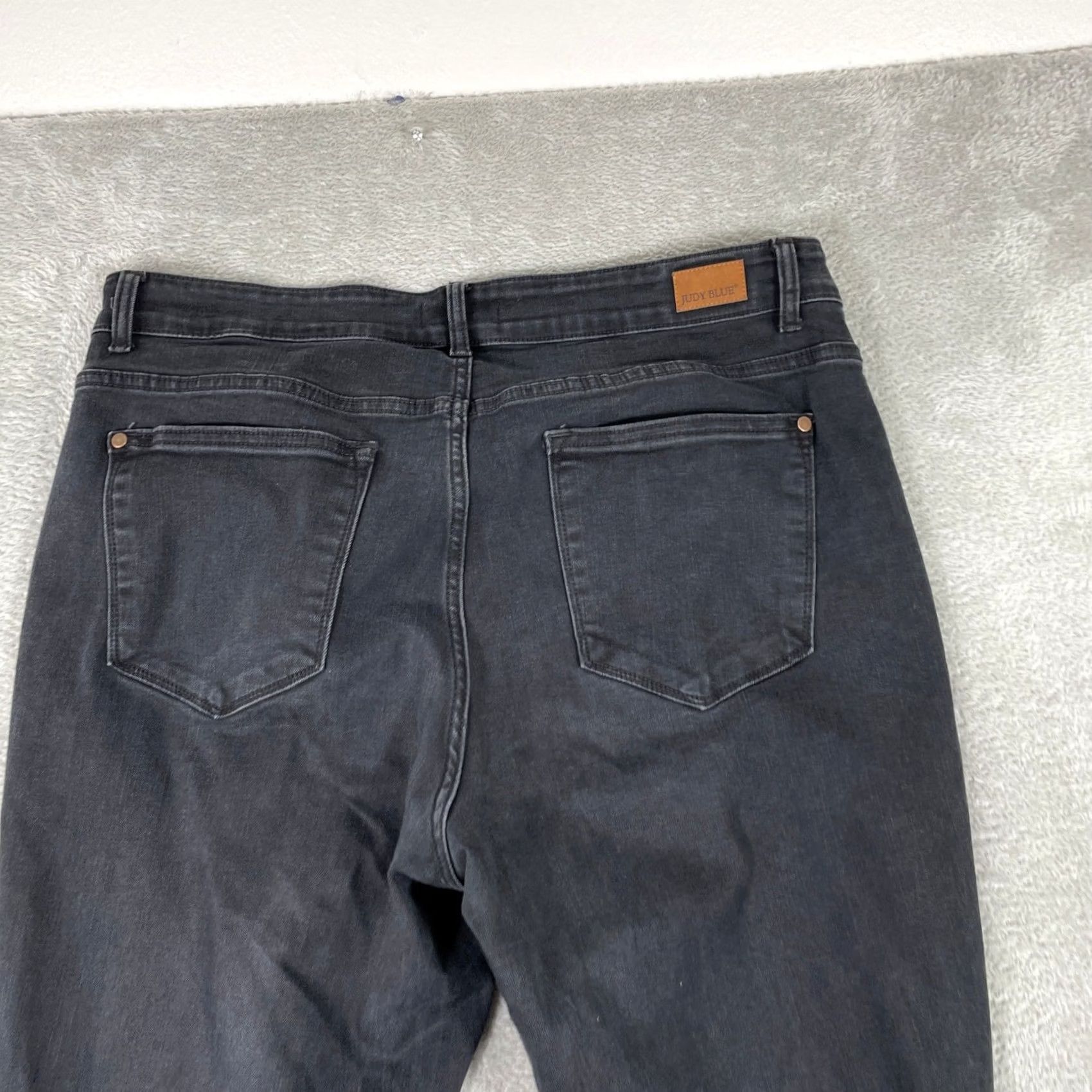 Vintage Judy Blue Jeans Womens 18W Plus Black Distressed Stretch Skinny Size 40" / US 18 - 6 Thumbnail