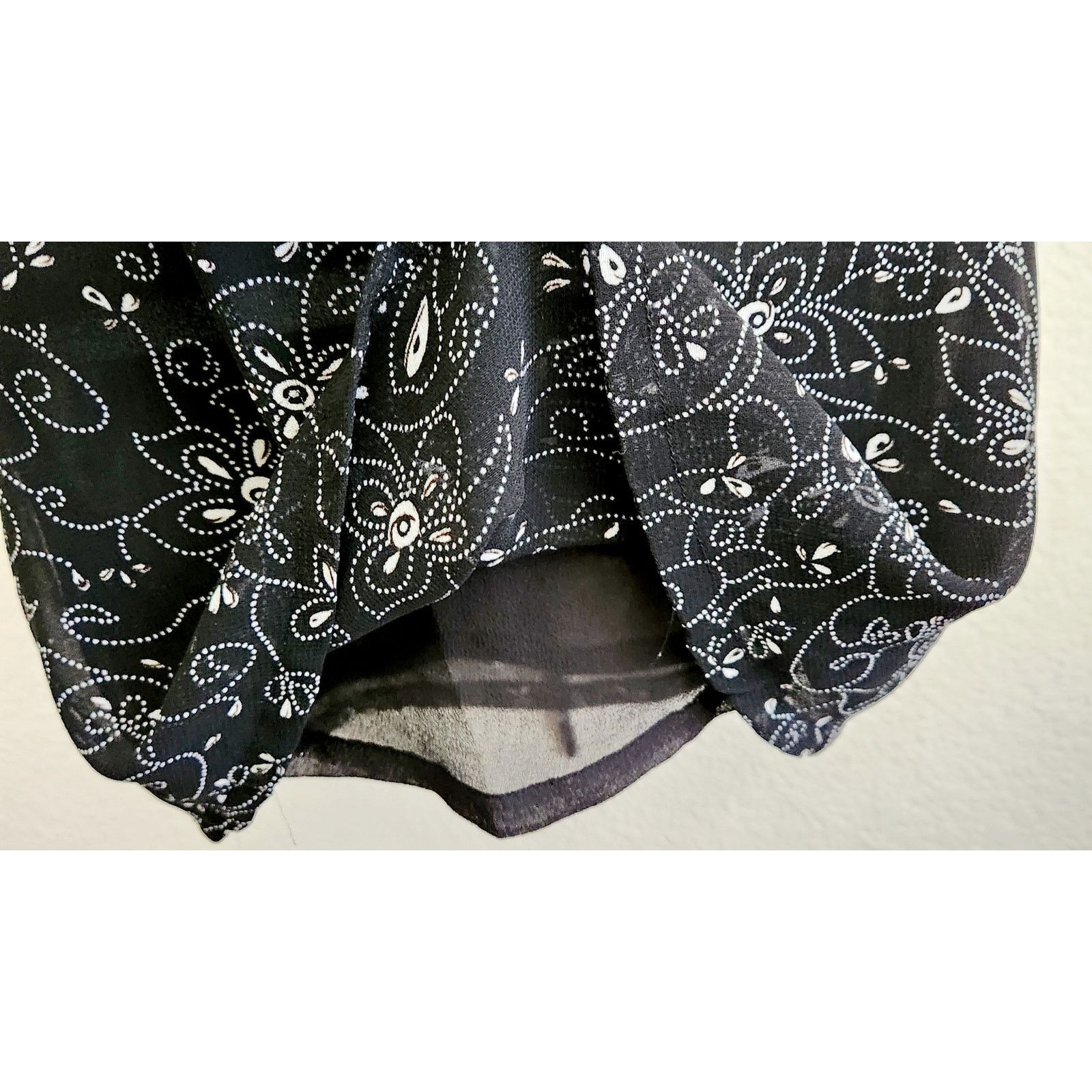 Other Oh! Mamma Black White Floral Maternity Top Large Size L / US 10 / IT 46 - 2 Thumbnail
