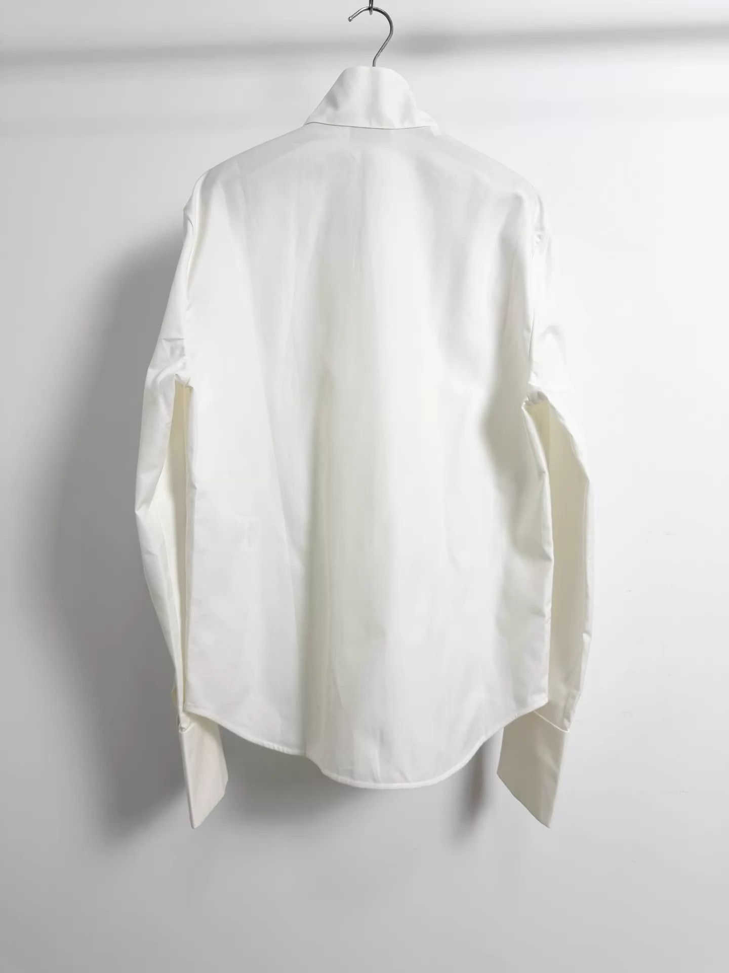 Saint Laurent Paris SLP 24ss White Stand Collar Pleated Dress Shirt 38 S Size US S / EU 44-46 / 1 - 2 Thumbnail