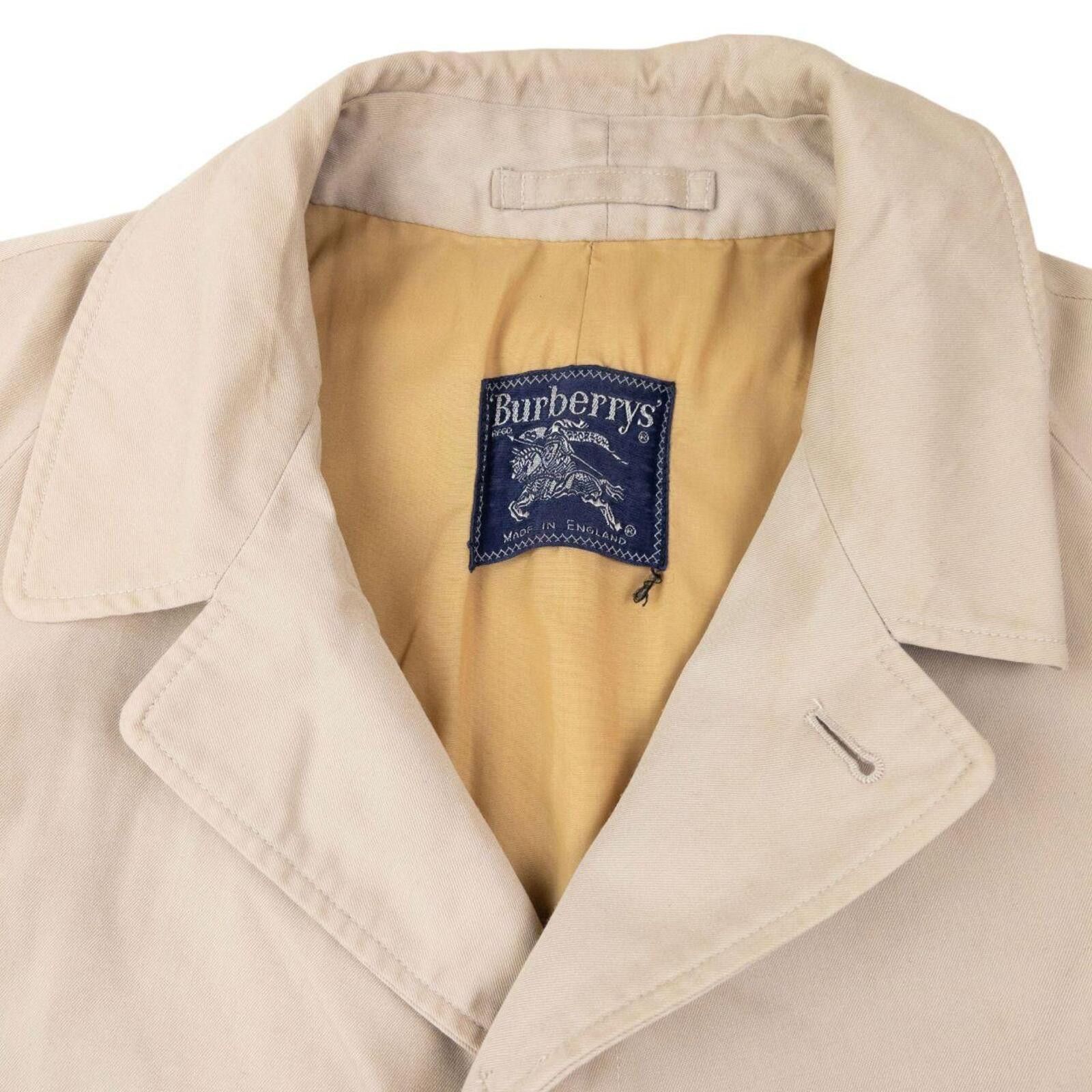 Burberry Vintage 80s Burberry Nova Check Lined Trench Jacket Size XL Size US L / EU 52-54 / 3 - 4 Thumbnail
