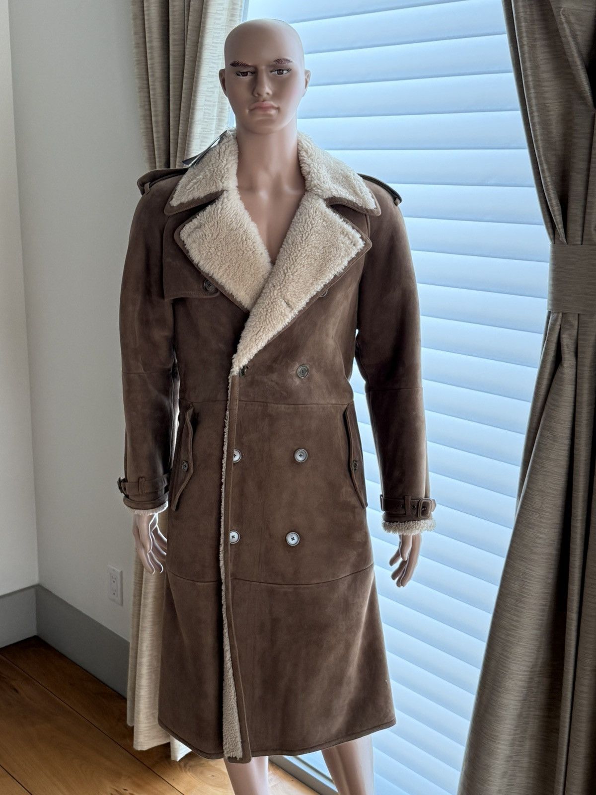 Ralph Lauren Purple Label NWT Ralph Lauren Shearling Trench Coat Sold Out Size M Size US M / EU 48-50 / 2 - 8 Thumbnail