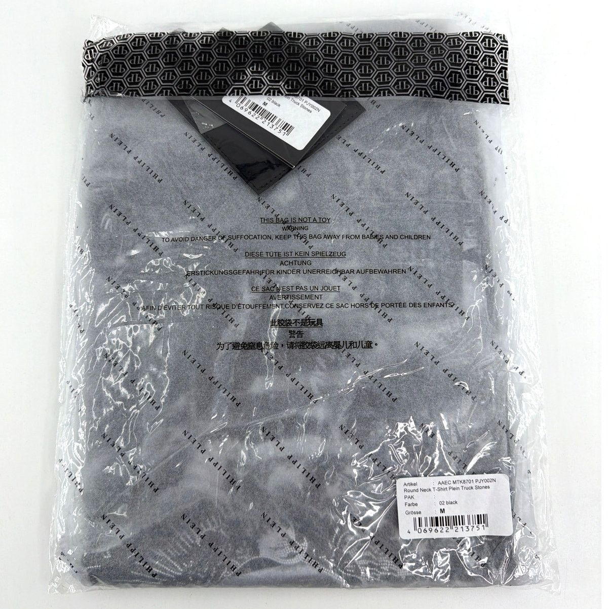 Philipp Plein Philipp Plein Black Plein Truck Stones Round Neck T-Shirt M Size US M / EU 48-50 / 2 - 4 Thumbnail