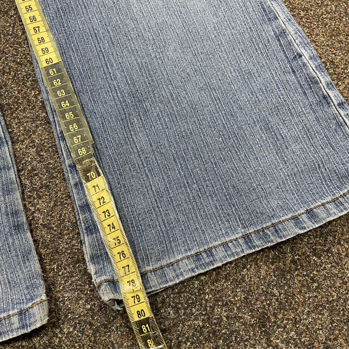 Vintage Vintage Y2K Flared Bootcut Jeans Light Wash Thrashed Indie Size 32" / US 10 / IT 46 - 7 Thumbnail