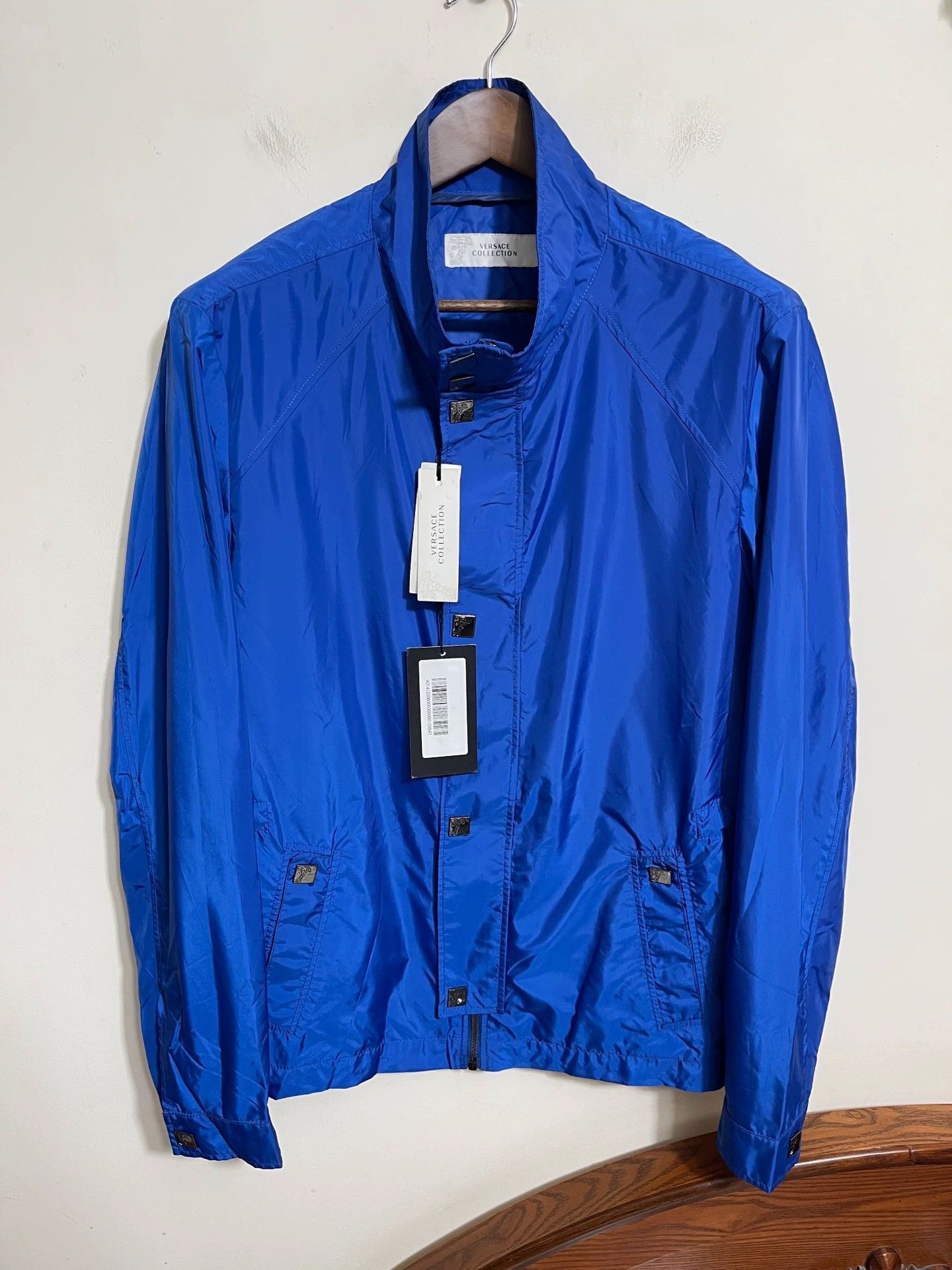 Versace Versace Royal Blue Slim Lightweight Jacket 48/50/52 Size US L / EU 52-54 / 3 - 1 Thumbnail