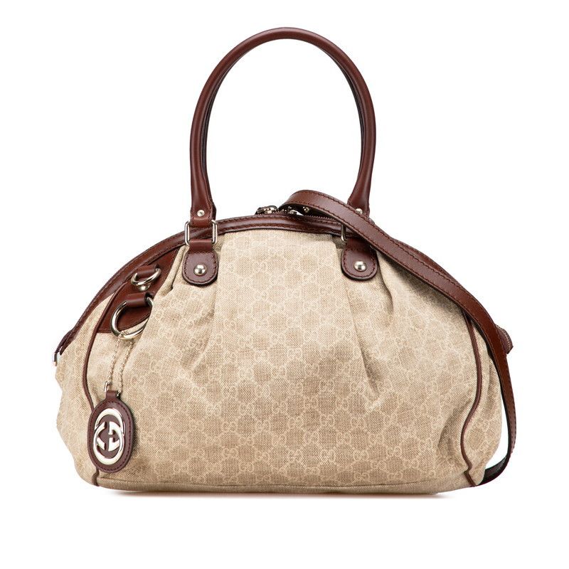Gucci Gucci Gucci Diamante Sukey Canvas Leather 2way Bag