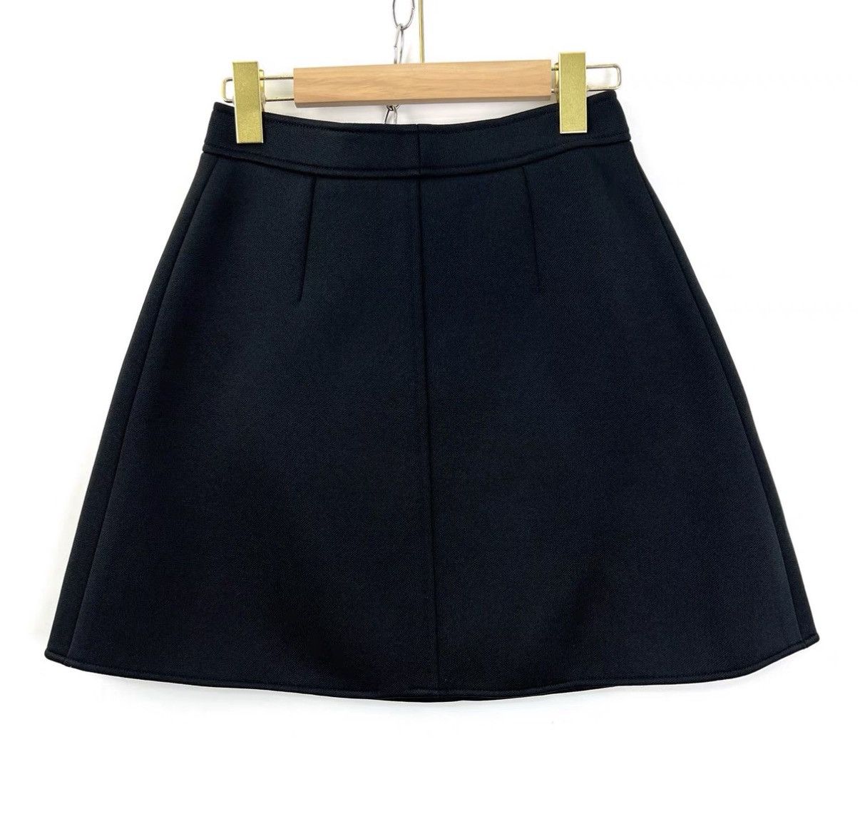 Louis Vuitton Louis Vuitton Black Gold Button Logo Embroidered Skirt K12 Size 25" / US 0 / IT 36 - 2 Thumbnail